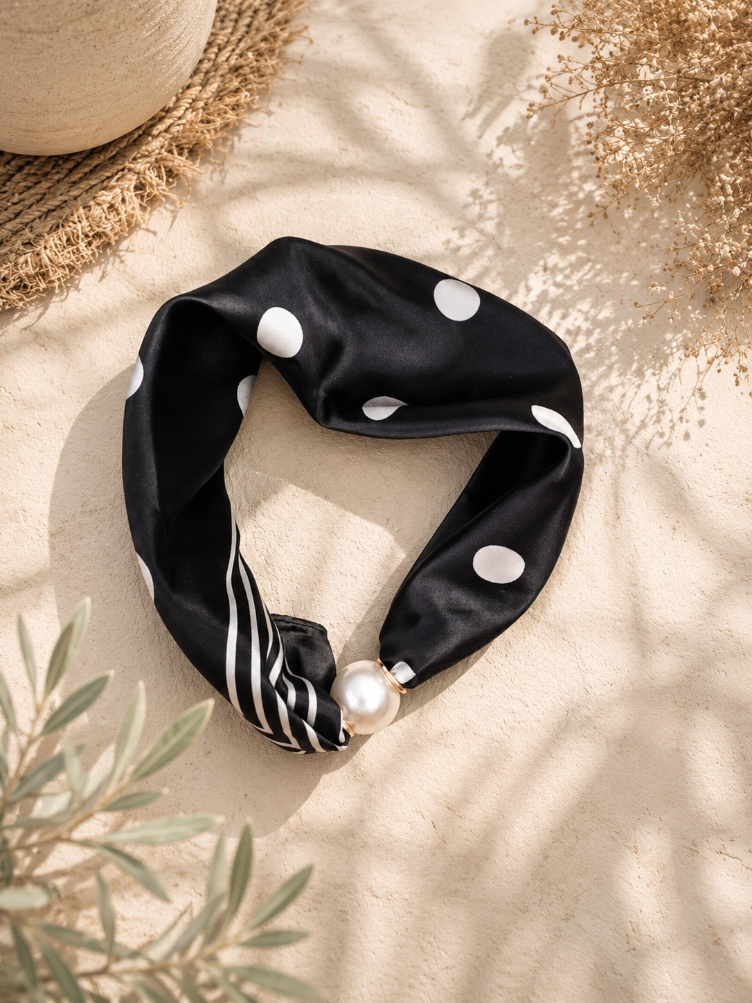 Tuchkette Evania DOTS Perlenverschluss