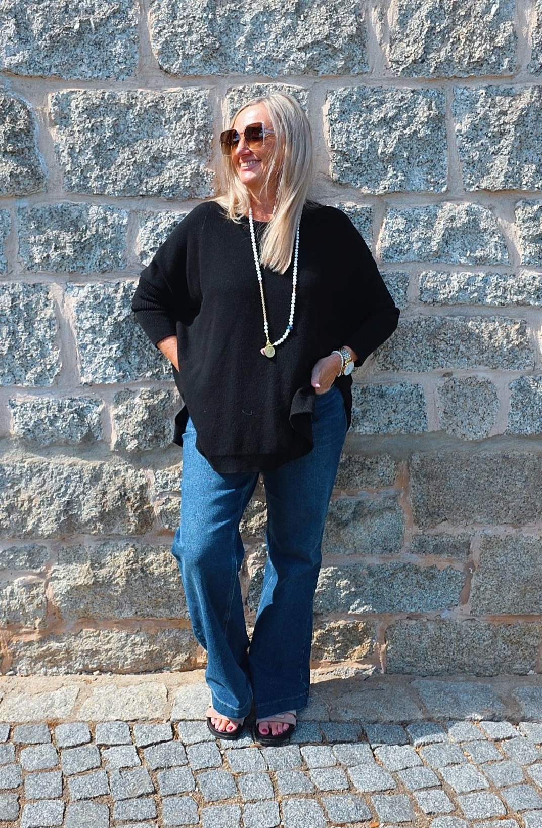 OVERSIZE KNIT SWEATER SIGRID Made in Italy 34-48/50 Strick Pullover