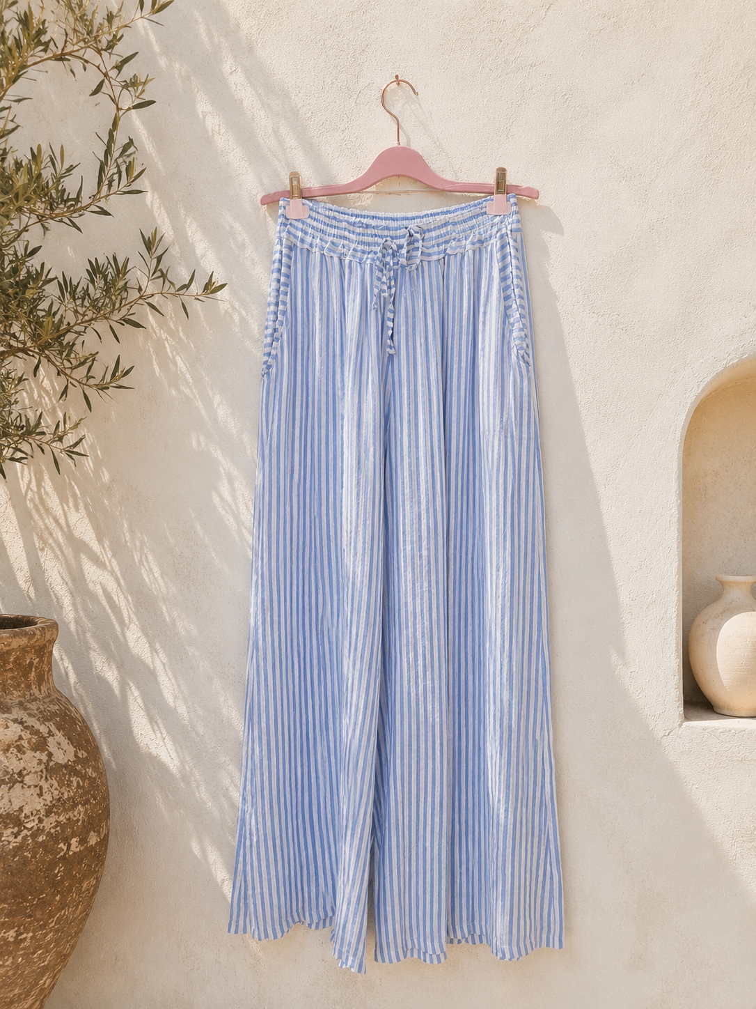 🩷🌿☀️ Leinenstreifenhose Soraya Made in Italy 34-42/44 Leinenhose Sommerschnapper sind vom Umtausch ausgeschlossen.