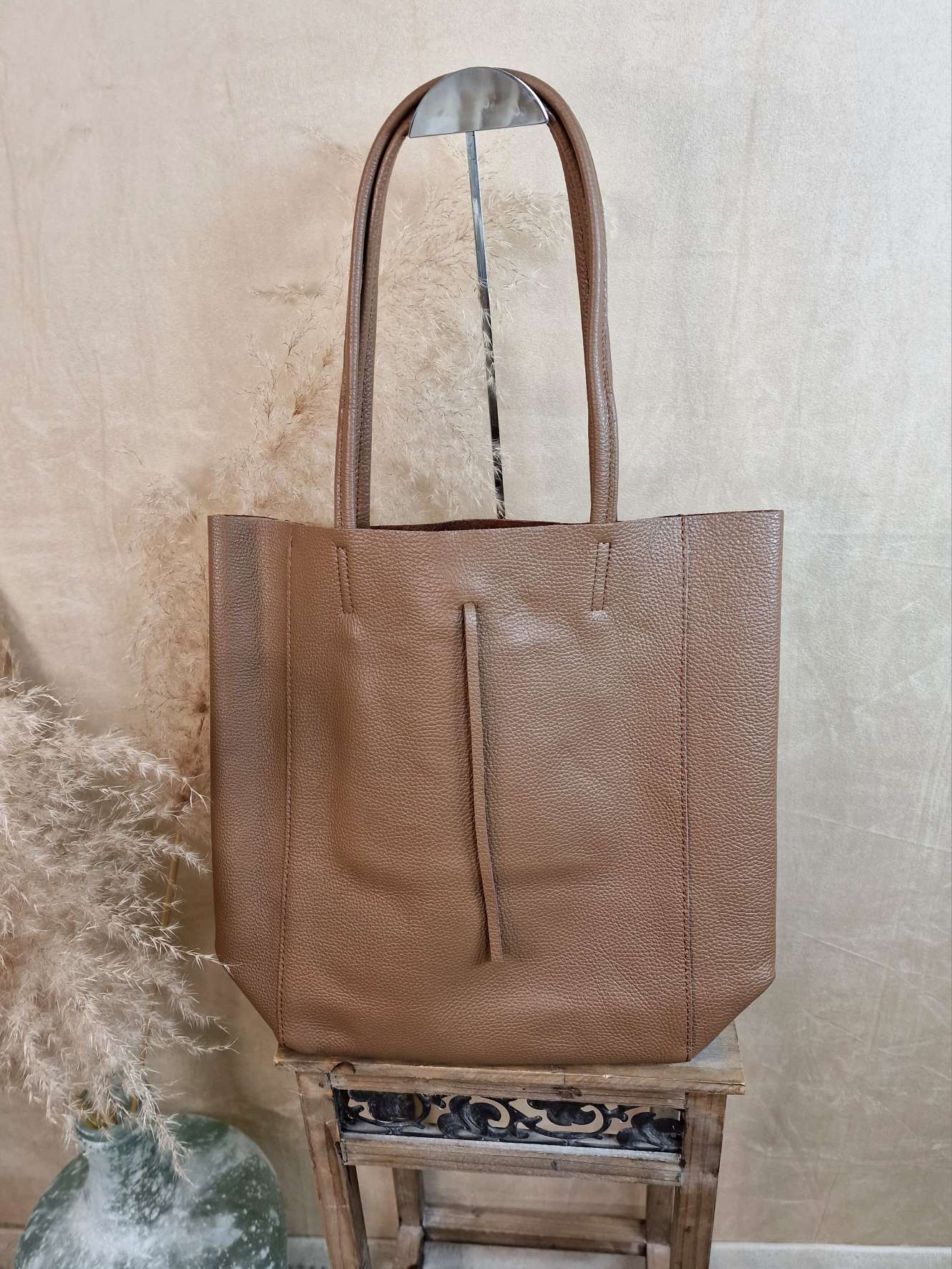 BASIC LEDER SHOPPER MARA TAUPE Made in Italy Ledertasche Tasche BASIC LEDER SHOPPER MARA TAUPE Made in Italy Ledertasche Tasche