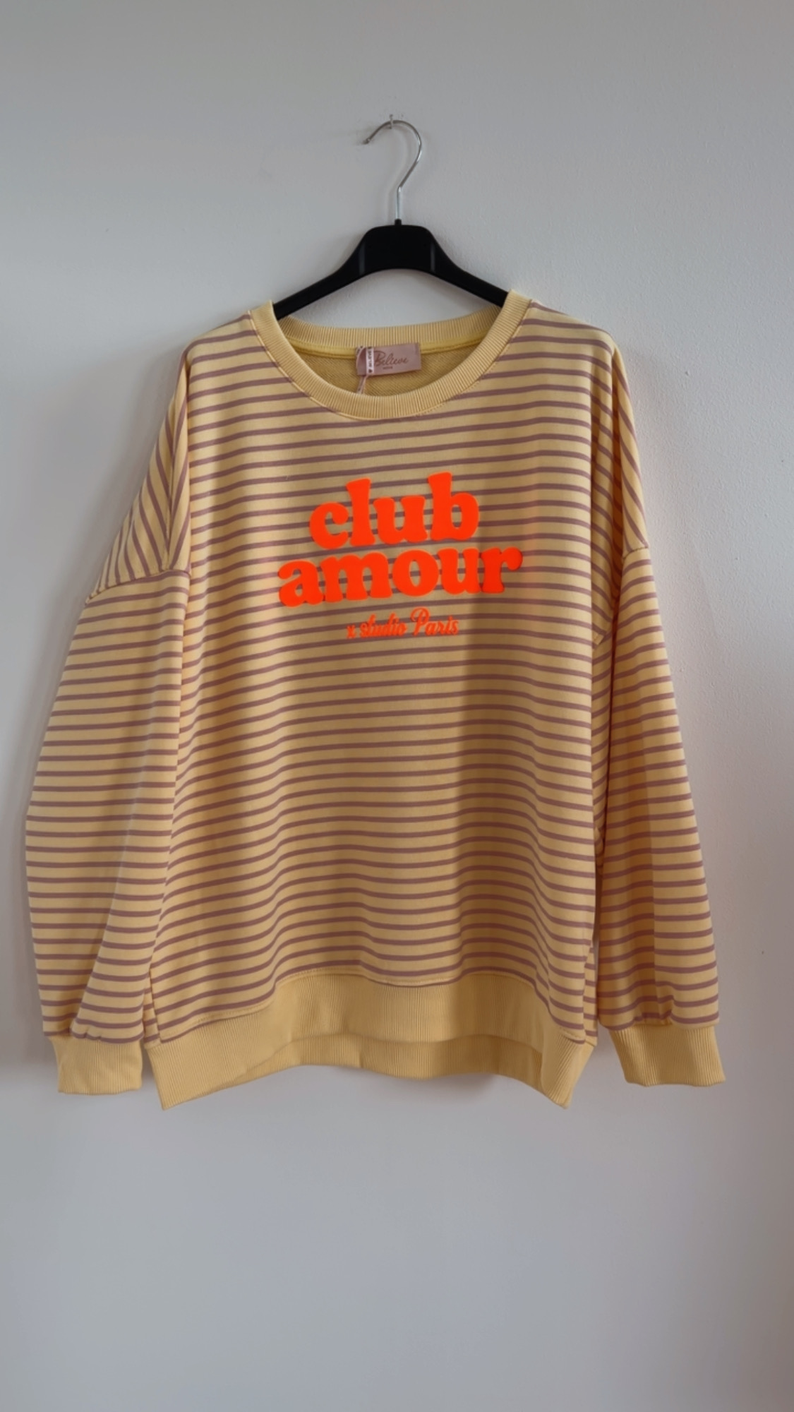 Sweatshirt / Sweater No. SW010 | Streifenlook | Oversize | Made in Italy | passt bis Größe 42/44