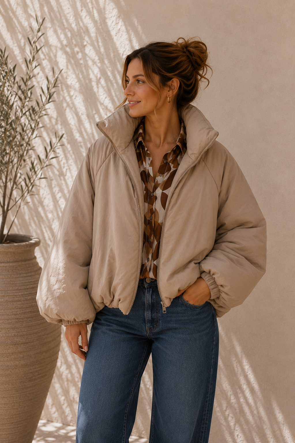 Jacke Puffy Monika – lässiger Allrounder für die Übergangszeit Made in Italy 34-40/42