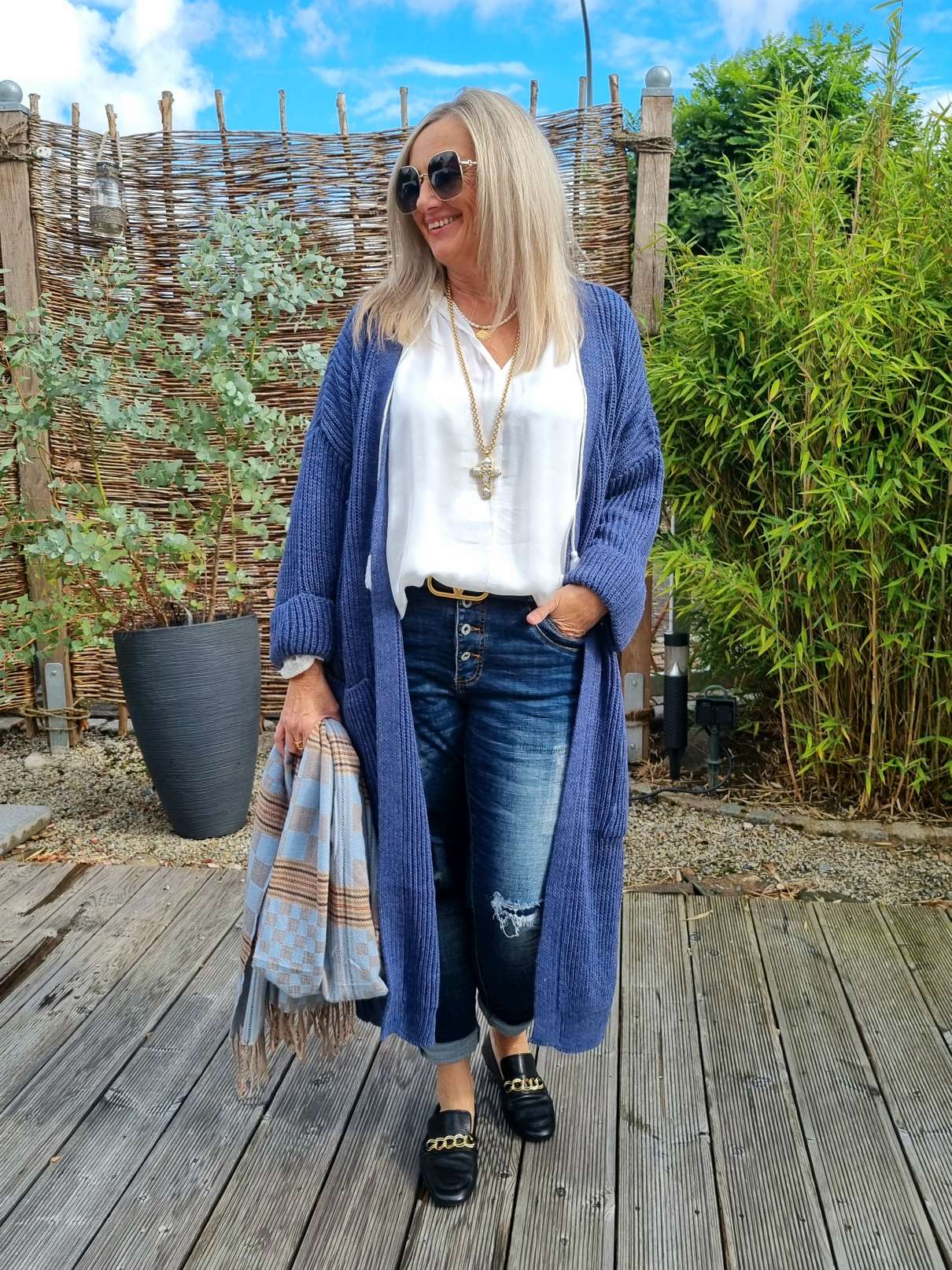 KNIT CARDIGAN EVELYN DUNKELBLAU 34-42 Made in Italy Strickjacke Strickmantel Mantel KNIT CARDIGAN EVELYN DUNKELBLAU 34-42 Made in Italy Strickjacke Strickmantel Mantel