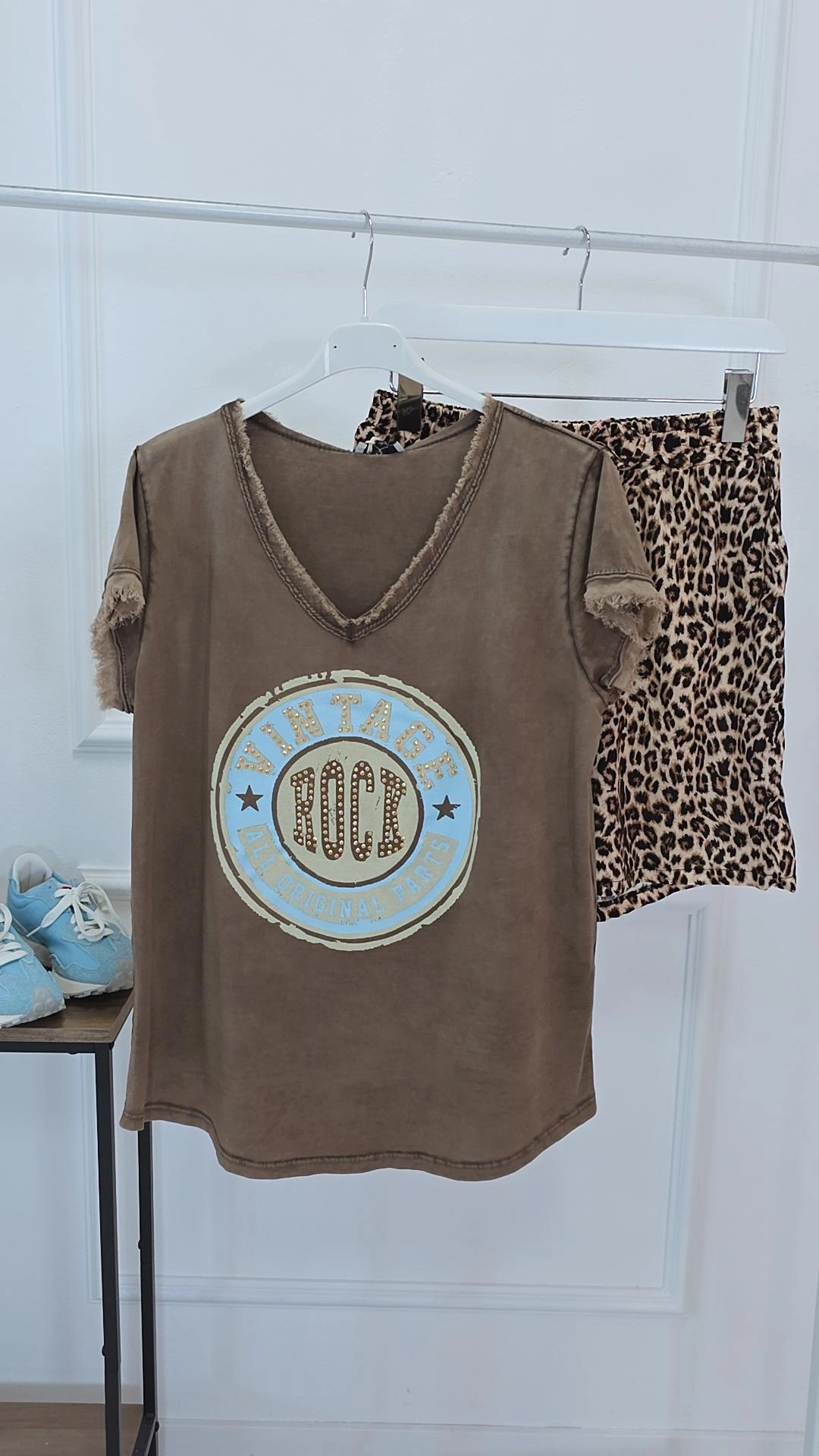 STATEMENT SHIRT VINTAGE ROCK Made in Italy 34-40 kl 42