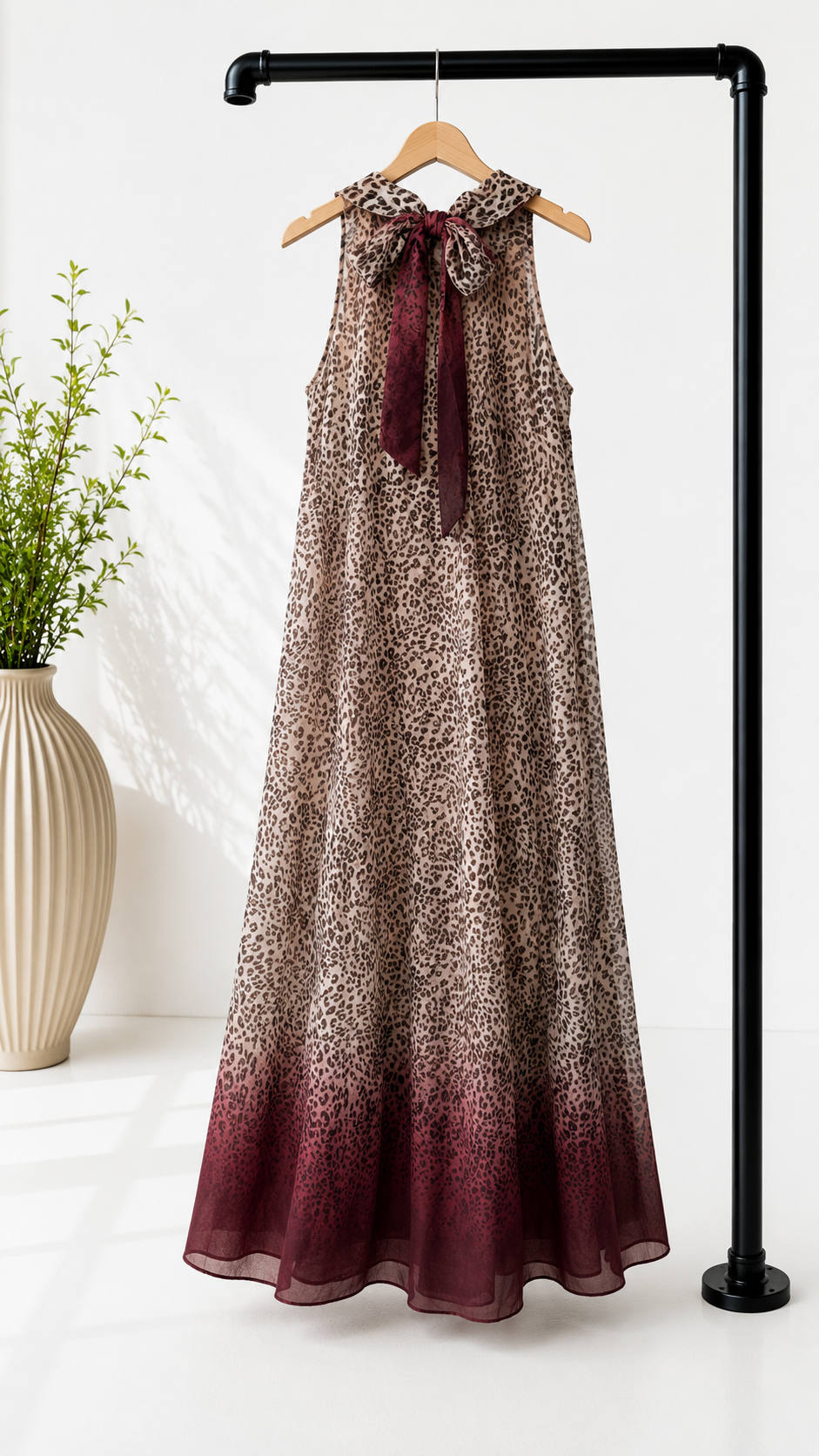 Kleid ZAHRA – Eleganz mit trendigem Leo-Design  – Made in Italy  | Passend bis gute Größe 42