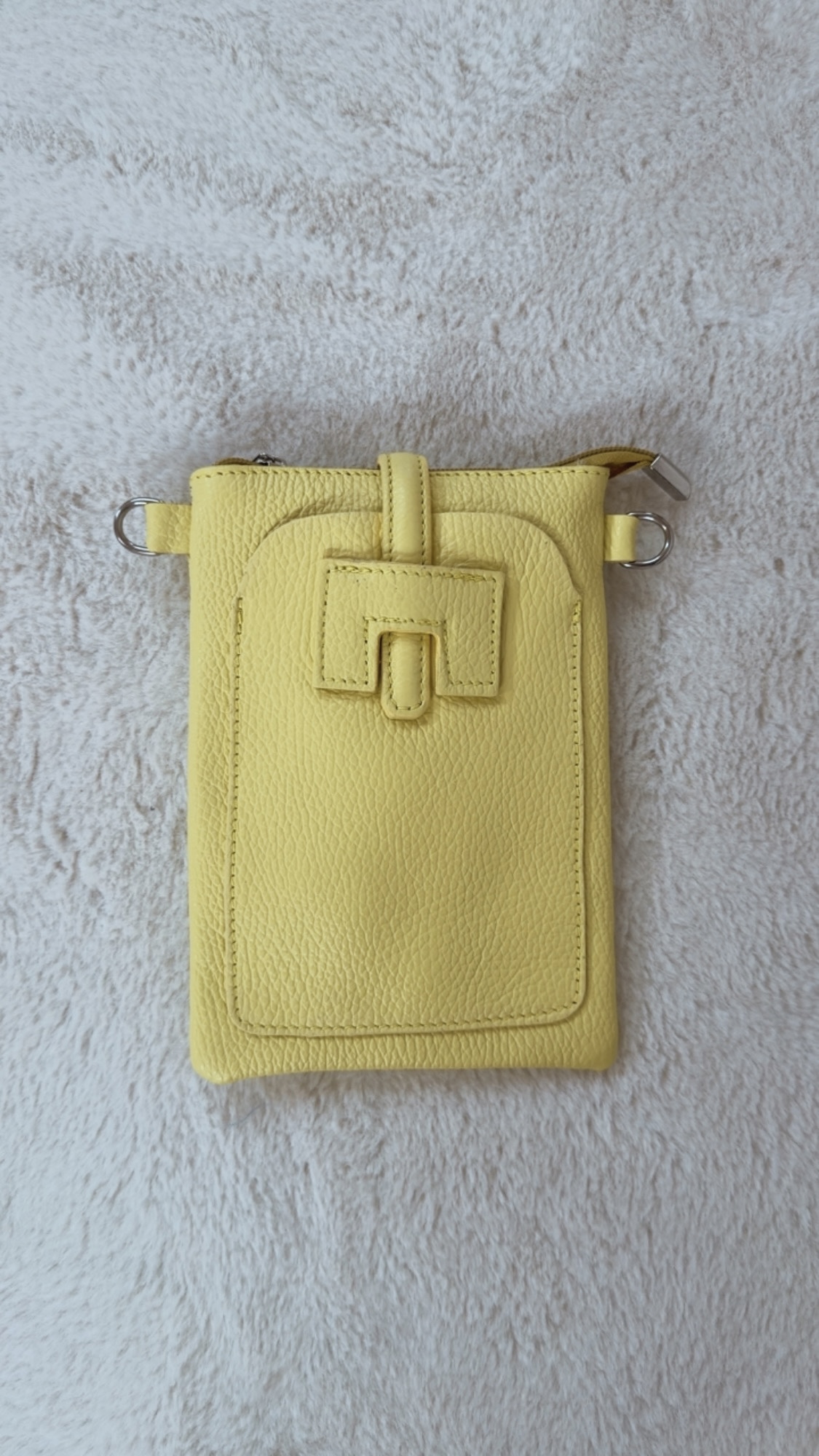 „Borsa Portacellulare Firenze“ – Handytasche aus Echtleder, Made in Italy