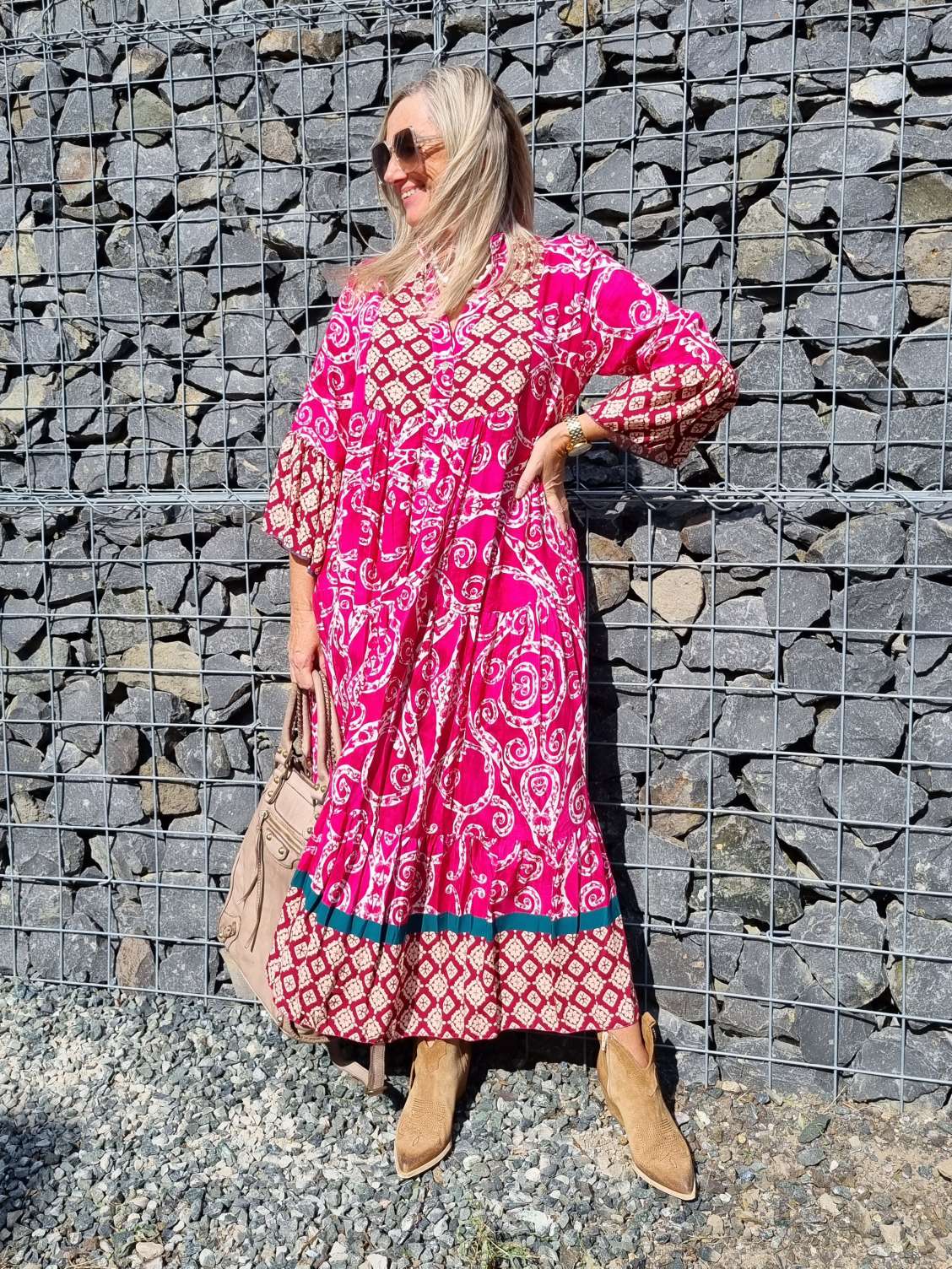 MAXI TUNIKA DRESS STROMBOLI BURGUNDER 34-40/42 Made in Italy langes Kleid Hängerchen Tunikakleid MAXI TUNIKA DRESS STROMBOLI BURGUNDER 34-40/42 Made in Italy langes Kleid Hängerchen Tunikakleid