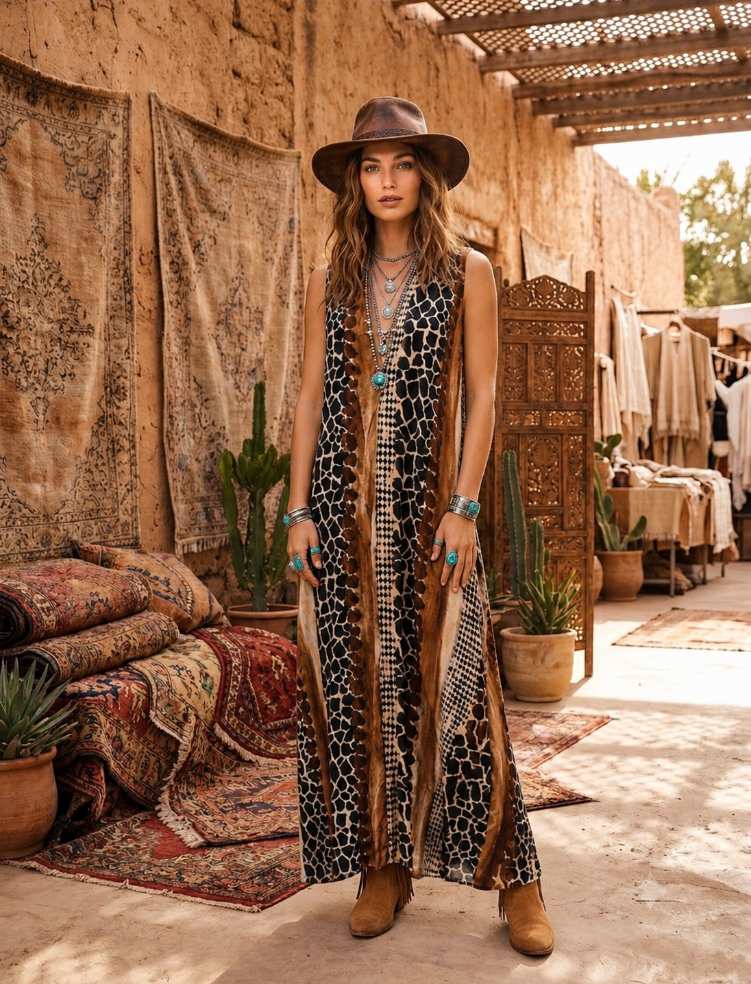 Kleid Kamaria – Dein stilvoller Leo-Liebling 🐆 Made in Italy Gr 34-42