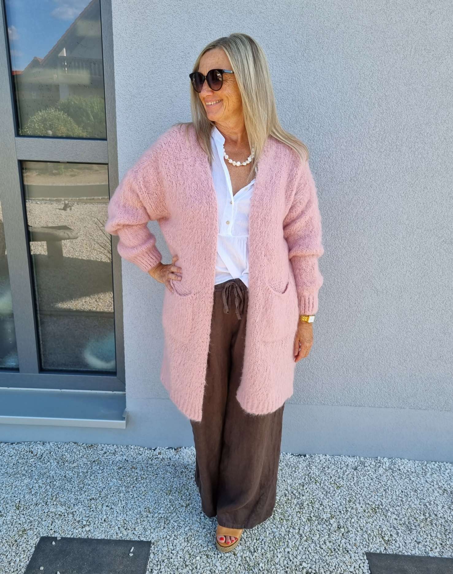 LINEN MARLENE PANT BRIGITTE BRAUN Pocket 34-42 Made in Italy weite Leinen Hose mit Taschen LINEN MARLENE PANT BRIGITTE BRAUN Pocket 34-42 Made in Italy weite Leinen Hose mit Taschen
