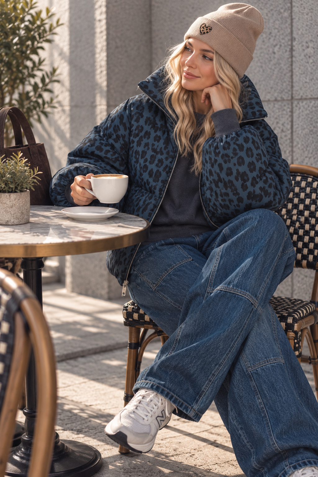 Jacke Puffy Monika LEO – lässiger Allrounder für die Übergangszeit Made in Italy 34-42