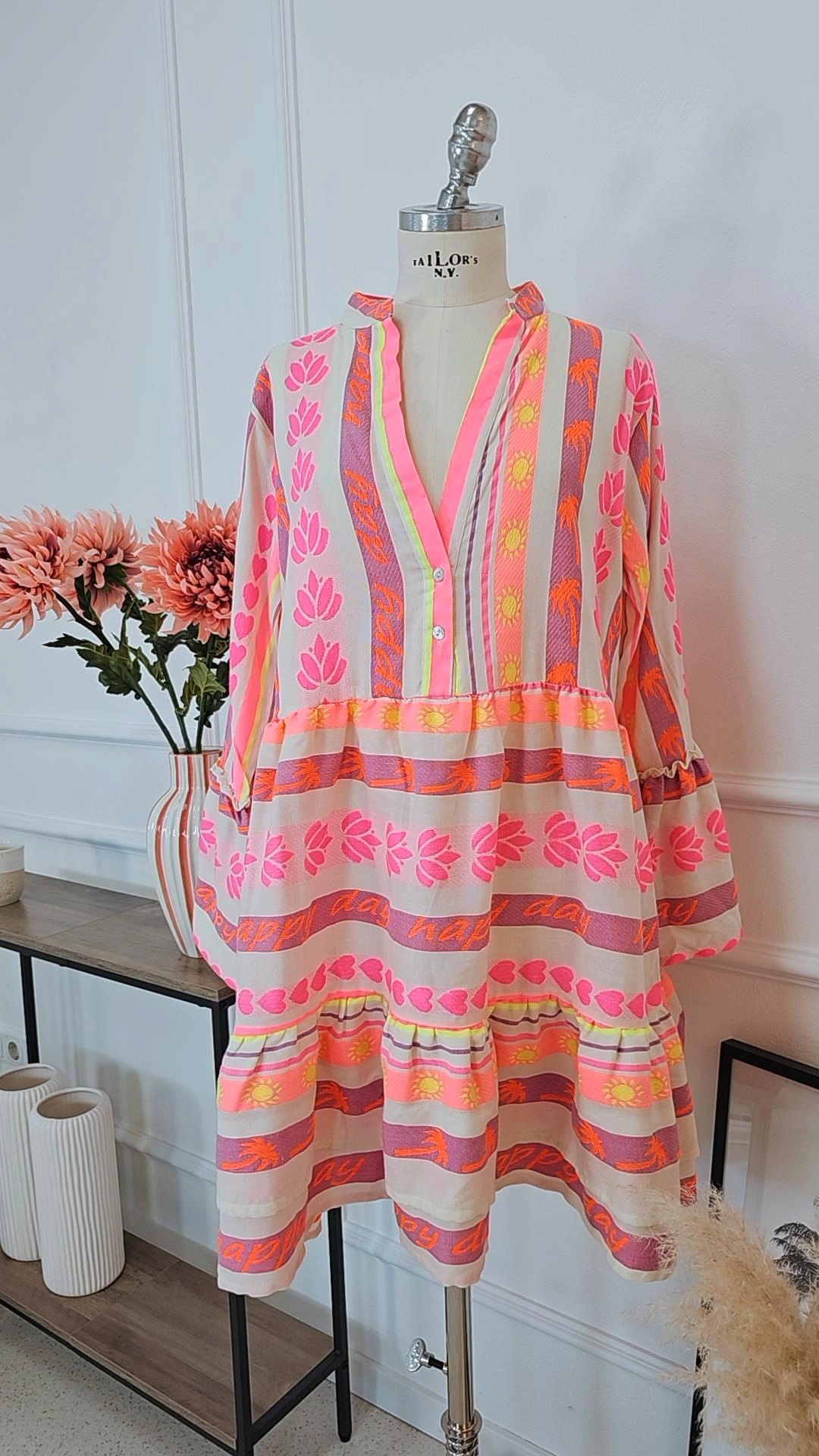 SOMMER KLEID HAPPY DAY SONNE BOHO STYLE 34 - 42 Summer Dress