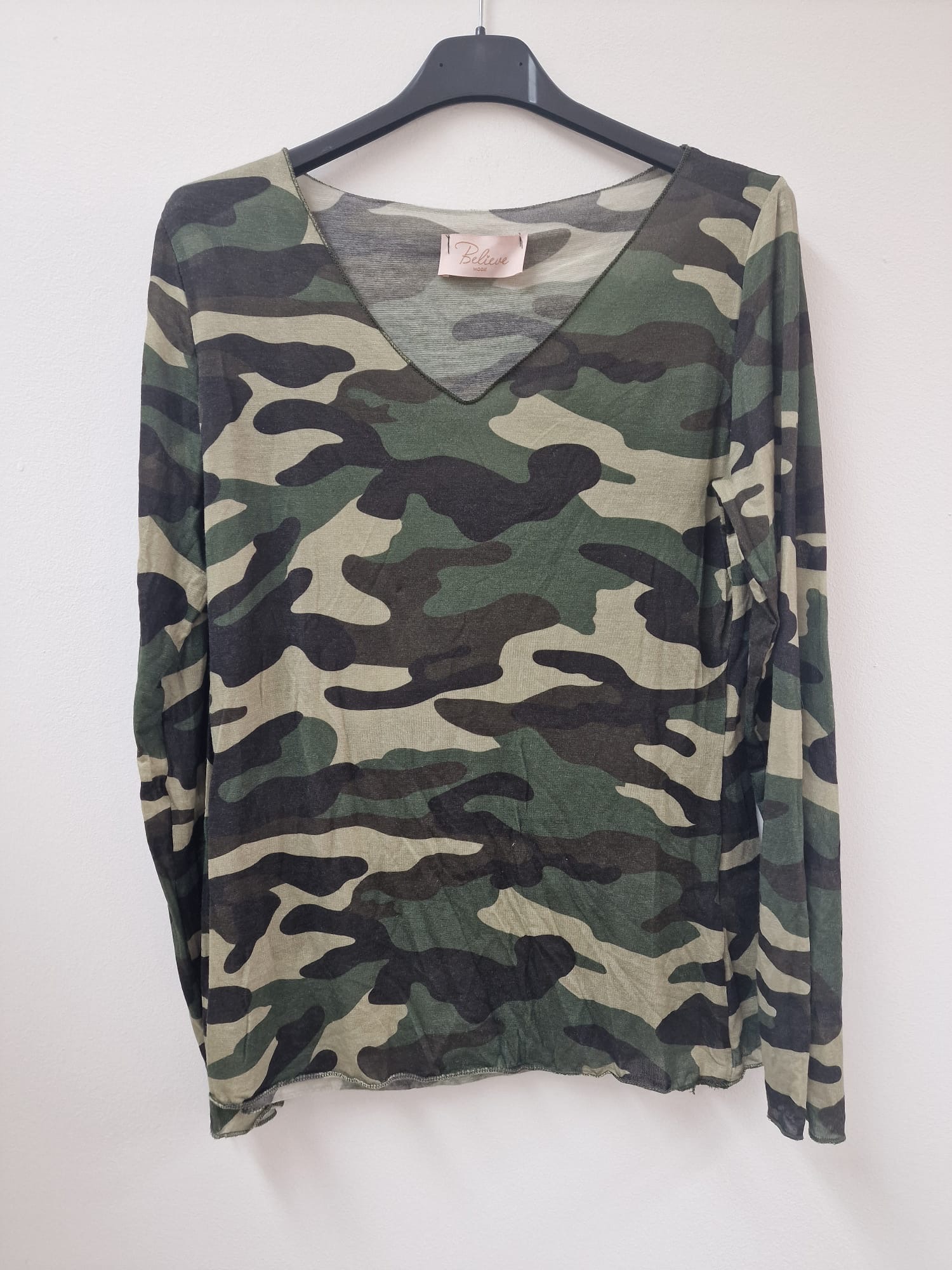 Cashmere-Shirt Camouflage – Made in Italy CS0088| bis ca. Gr. 42