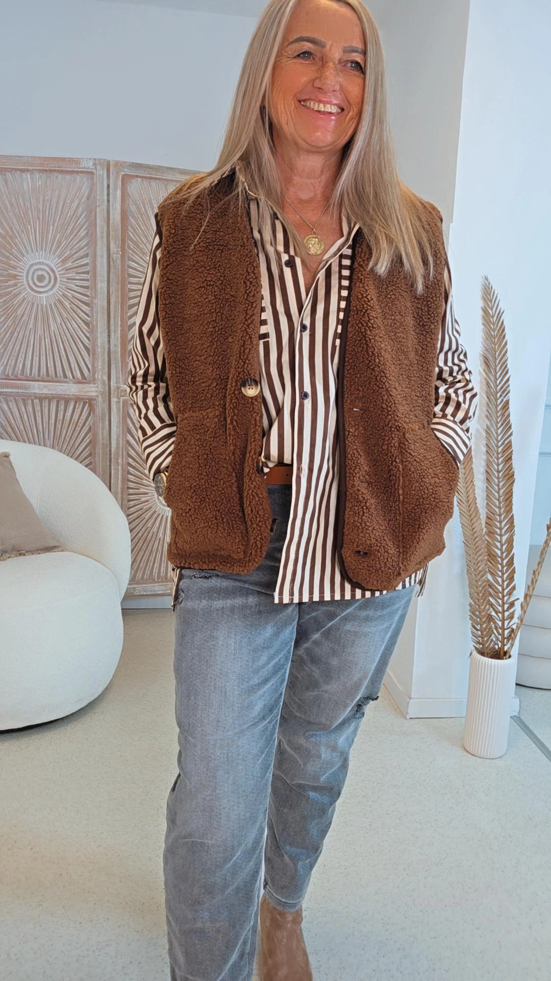 TRENDIGE TEDDY WESTE WOLMAR Made in Italy 36 - 42