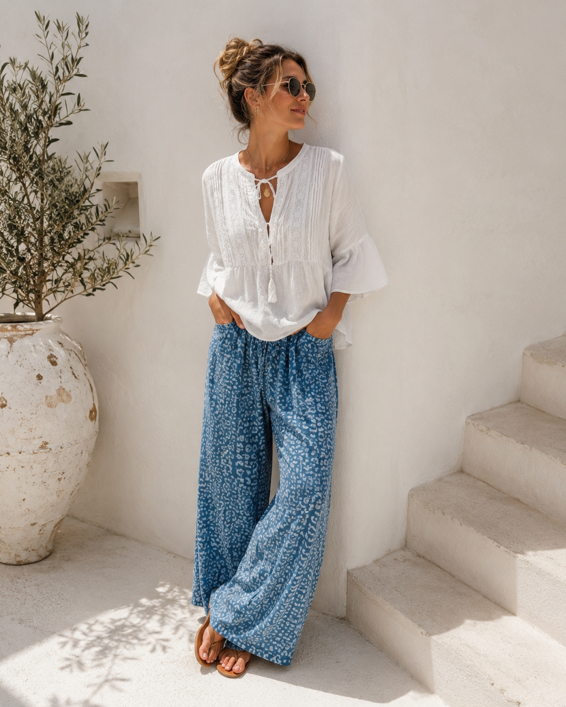 💙✨ Marlene Hose Velamira Leo Lyocell Made in Italy