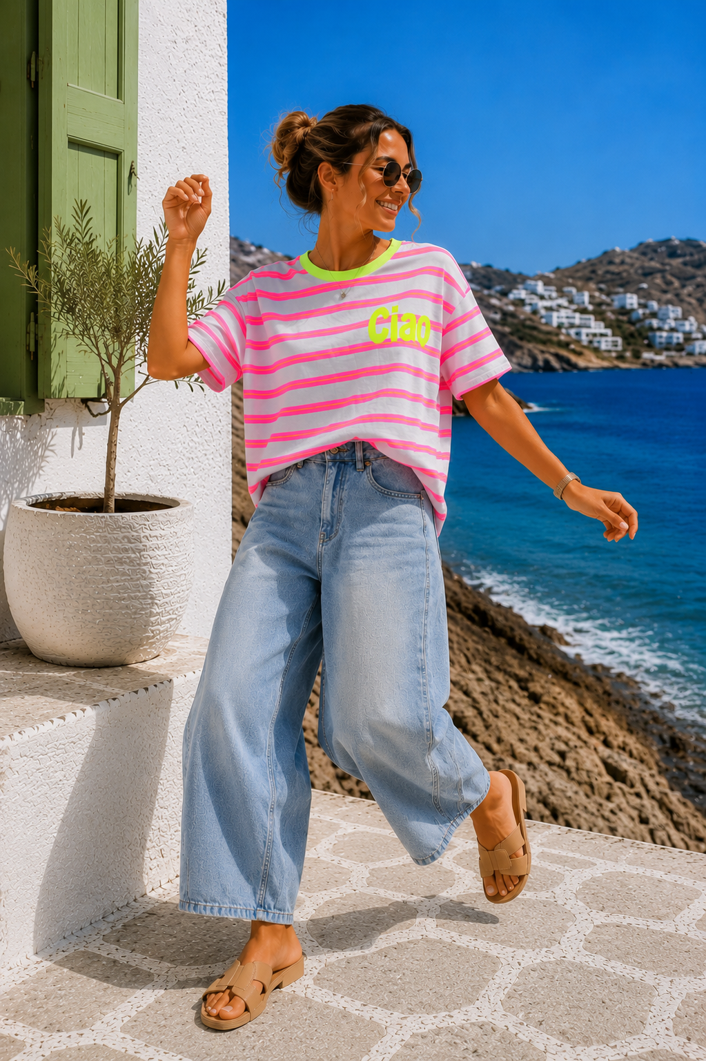 T-Shirt Stripes Ciao Nisida Made in Italy 34-40/42
