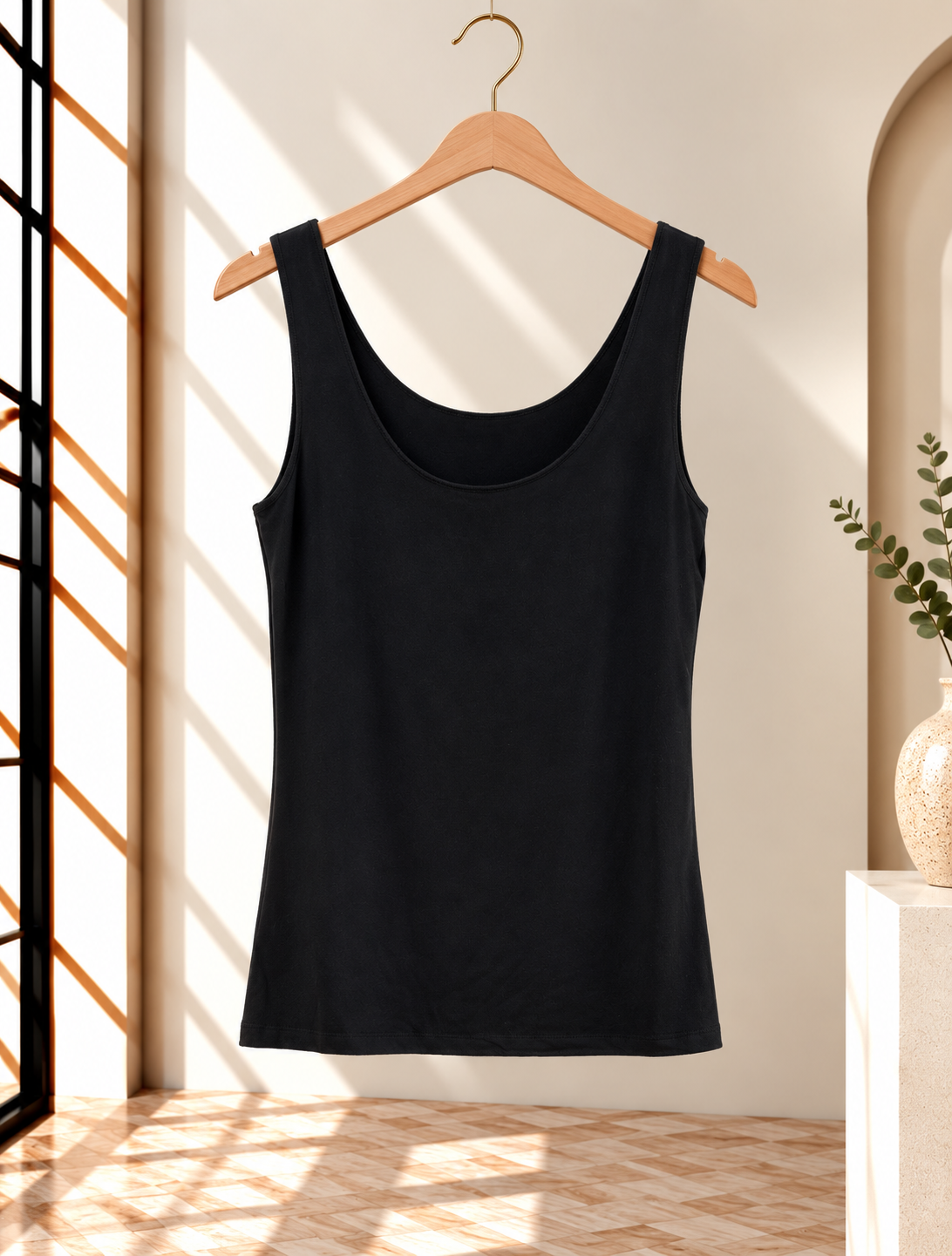 Basic Top mit Rundhalsausschnitt I T0051 I Made in Italy 34-40