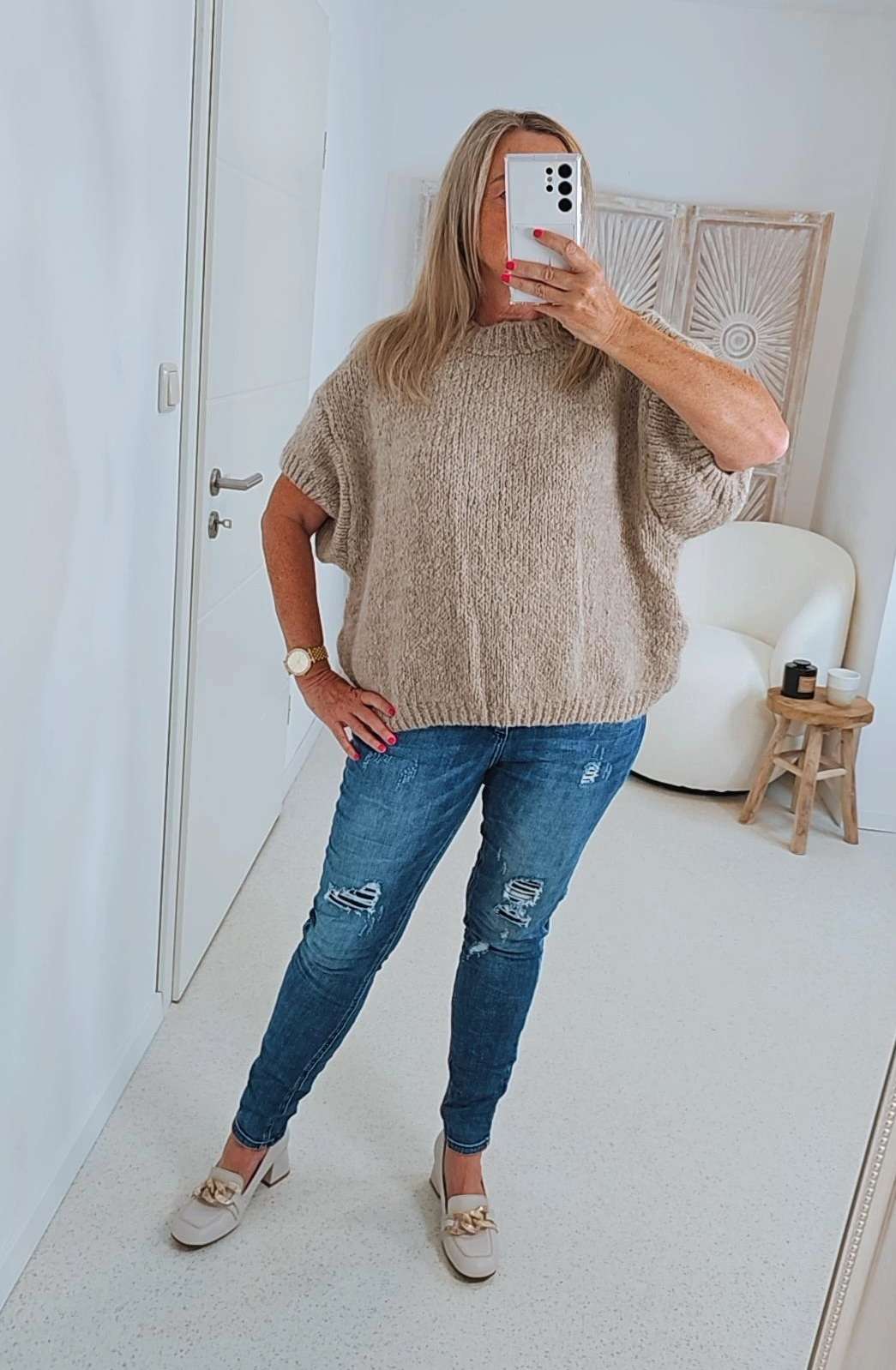 STRICKPULLOVER ELLI Strick Pullover Made in Italy 34-38 Knit Sweater STRICKPULLOVER ELLI Strick Pullover Made in Italy 34-38 Knit Sweater