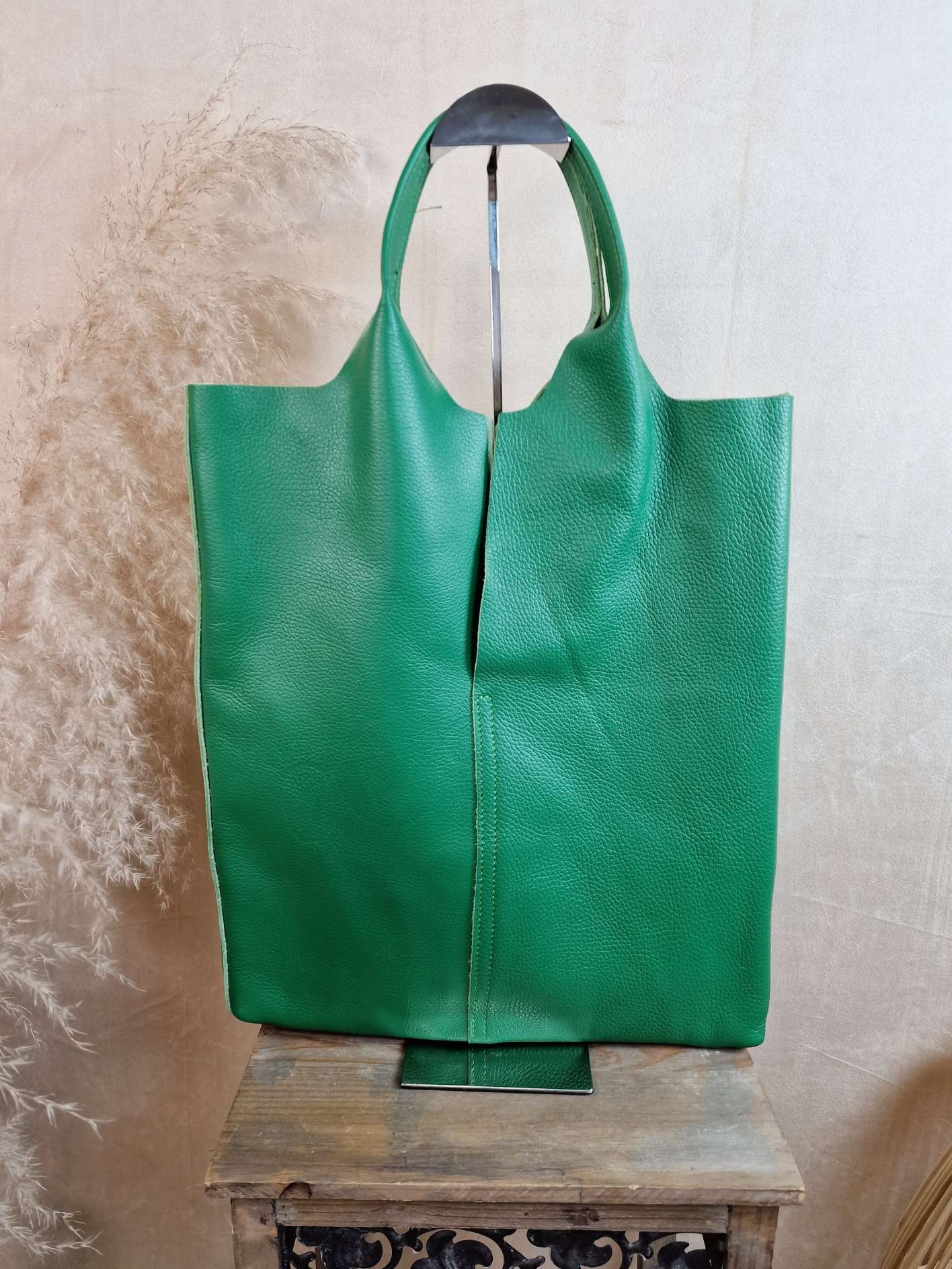 LEDER SHOPPER ADAM GRÜN Made in Italy Echtleder Tasche Schultertasche versch. Farben LEDER SHOPPER ADAM GRÜN Made in Italy Echtleder Tasche Schultertasche versch. Farben