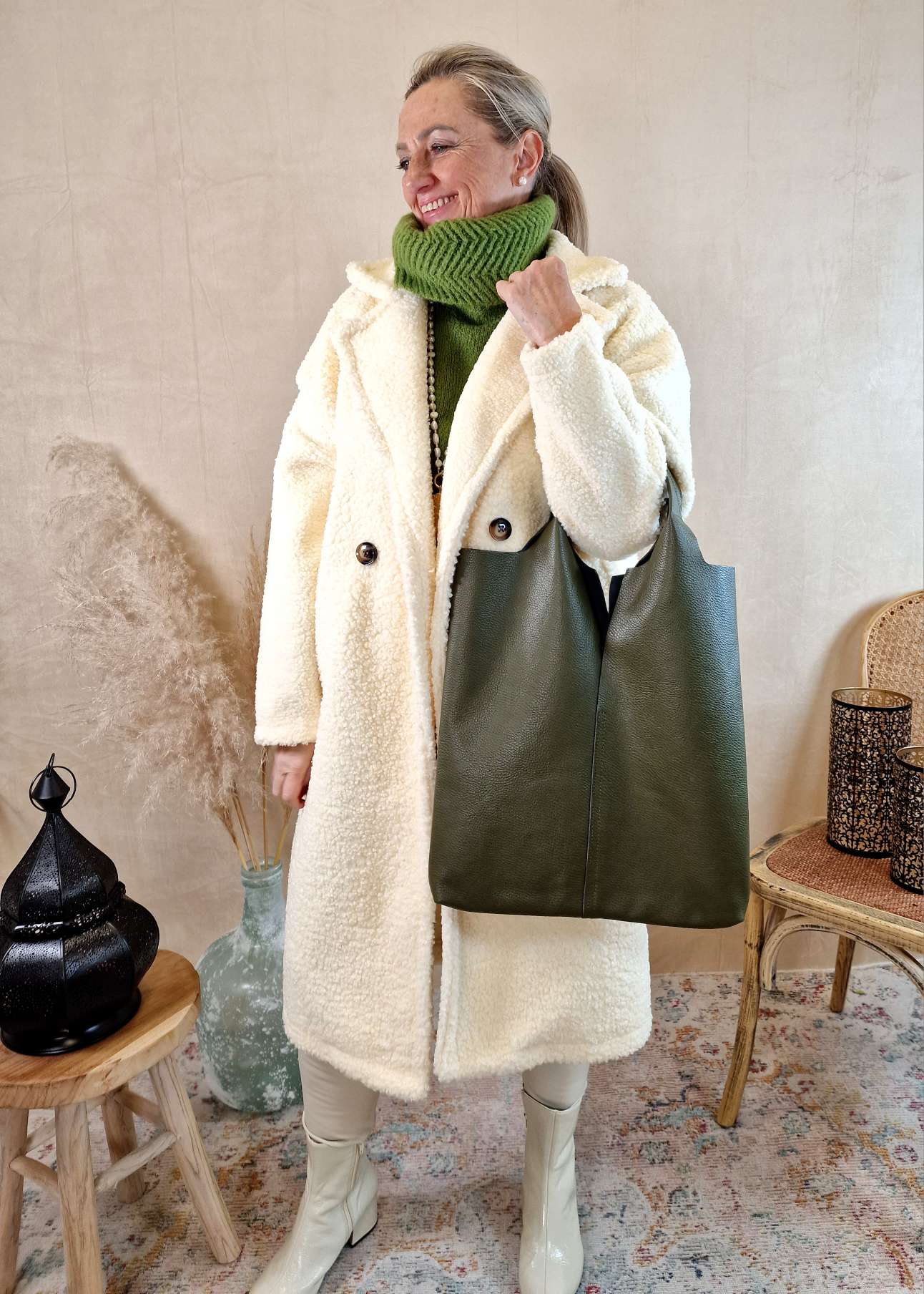 TEDDY MANTEL NEAPEL CREME 34-42 Made in Italy Winter Mantel COAT TEDDY MANTEL NEAPEL CREME 34-42 Made in Italy Winter Mantel COAT