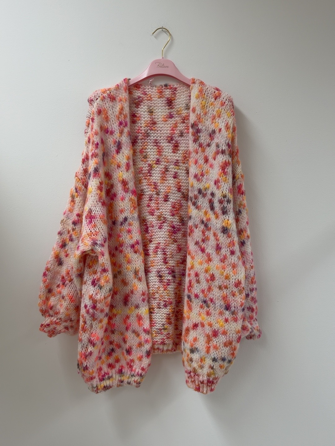 Cardigan mit Dots Kuschelig Strickjacke I NO.SJ0024 I Made in Italy 34-44/46
