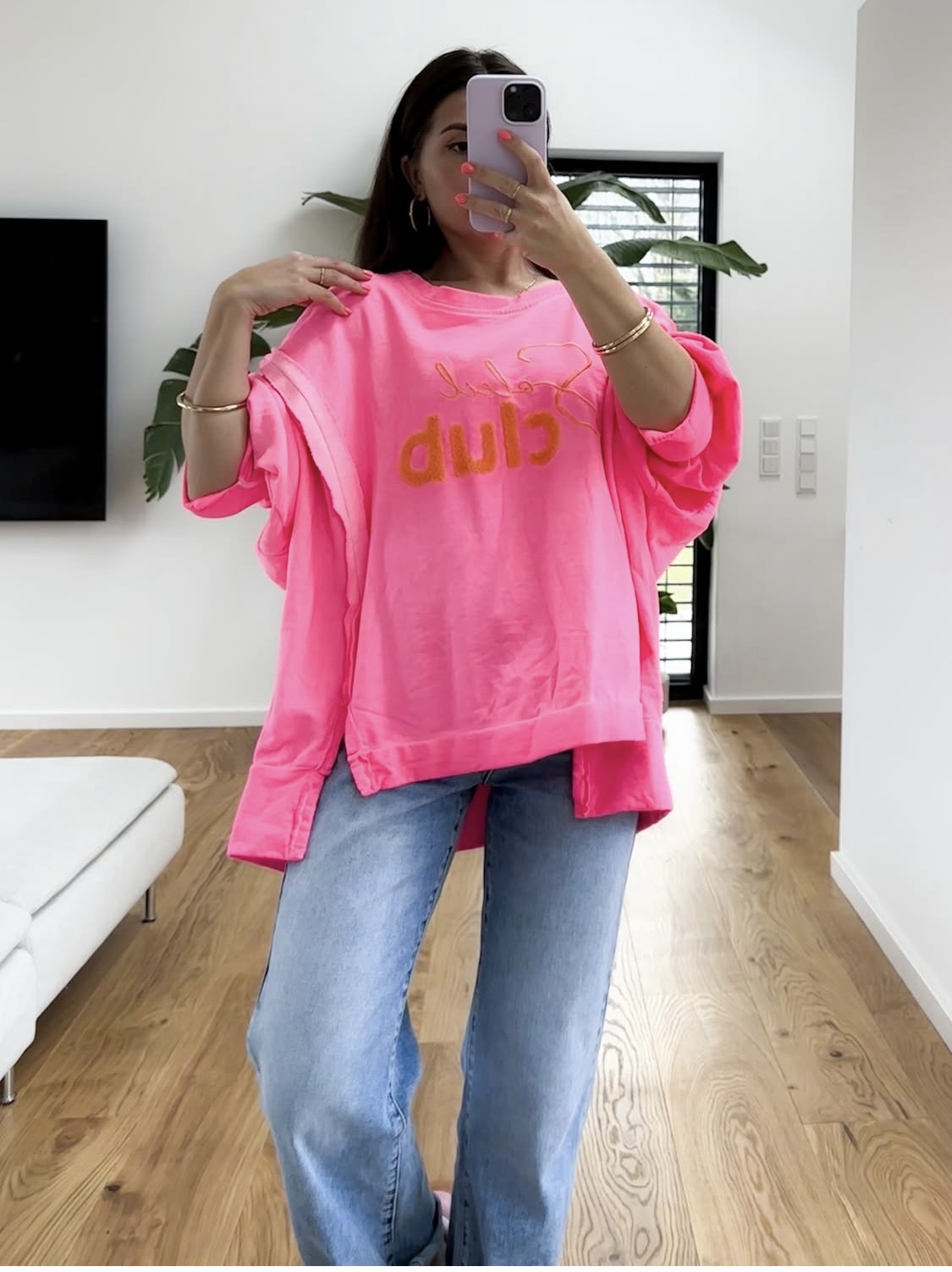 Sweatshirt „Hot Pink Vibes“ Made in Italy 34-44/46 Sweater