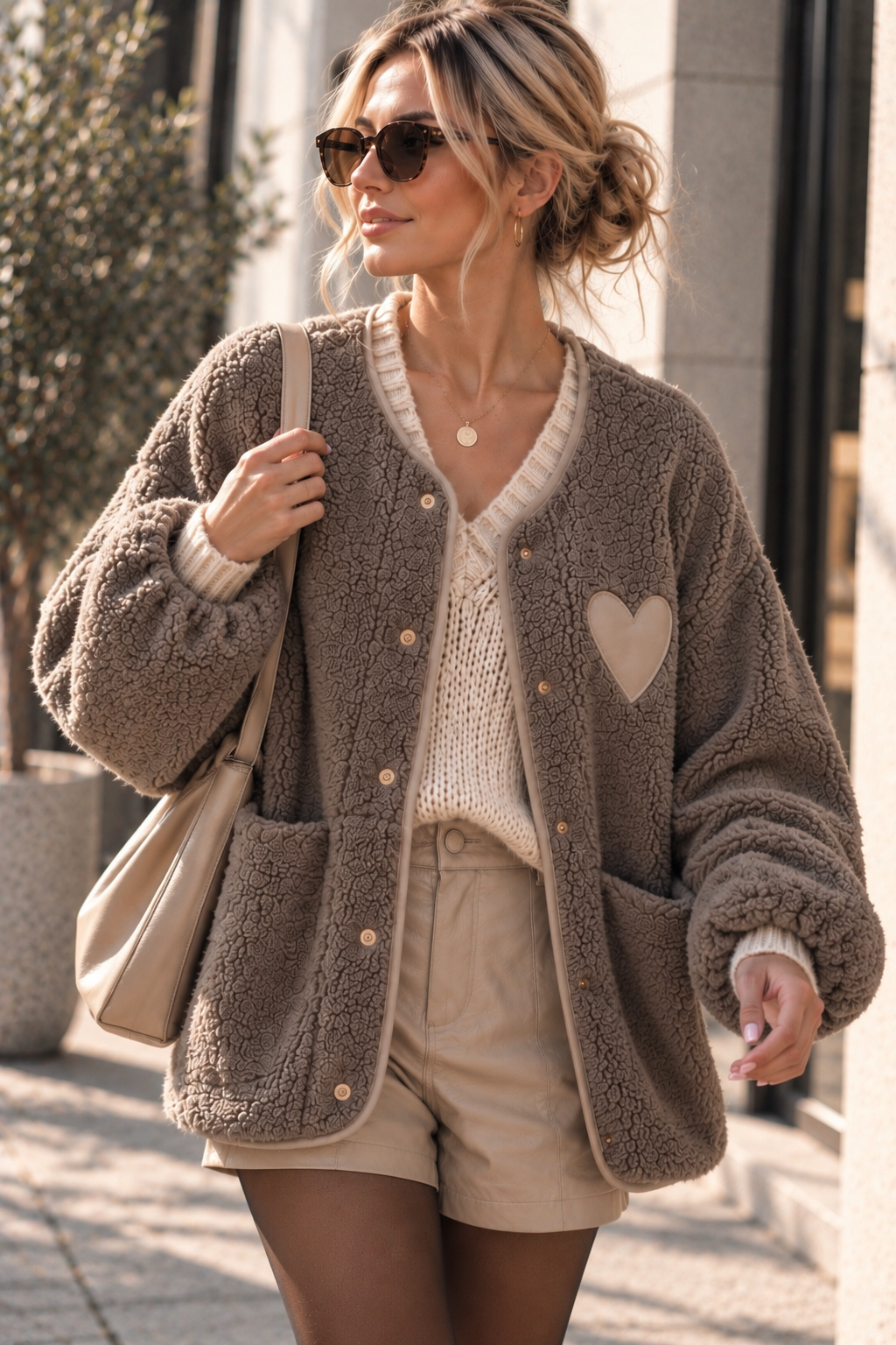 Teddyjacke mit Herz – TJ0122 | Made in Italy | passt bis gute Gr. 42