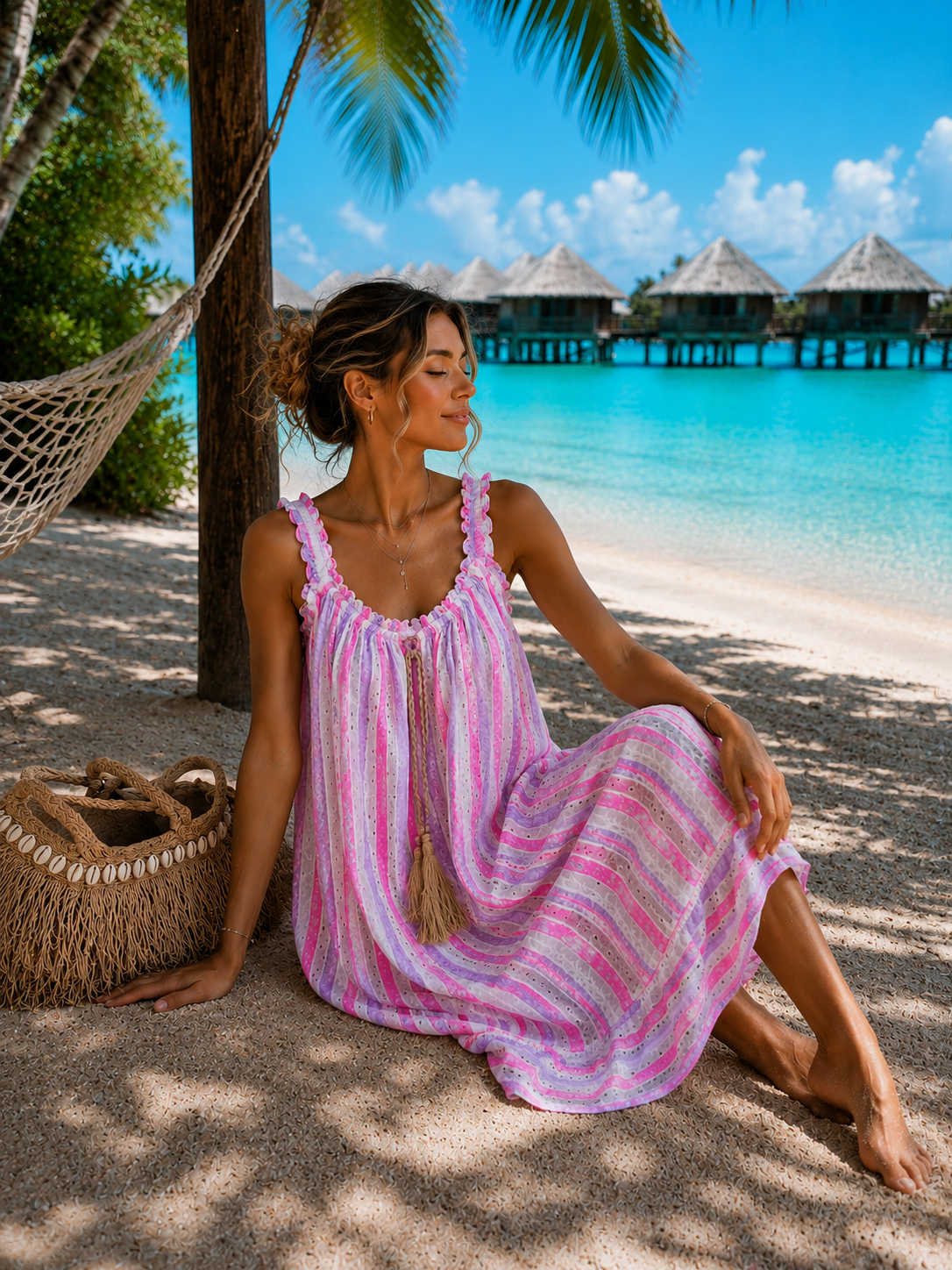Boho Kleid Lobos Blockstreifen  Made in Italy 34-40/42