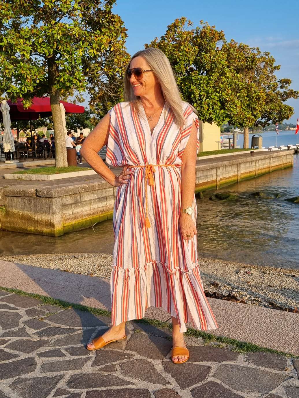 MAXI DRESS RIVA 34-42 Made in Italy Maxi Kleid Sommer Strandkleid MAXI DRESS RIVA 34-42 Made in Italy Maxi Kleid Sommer Strandkleid