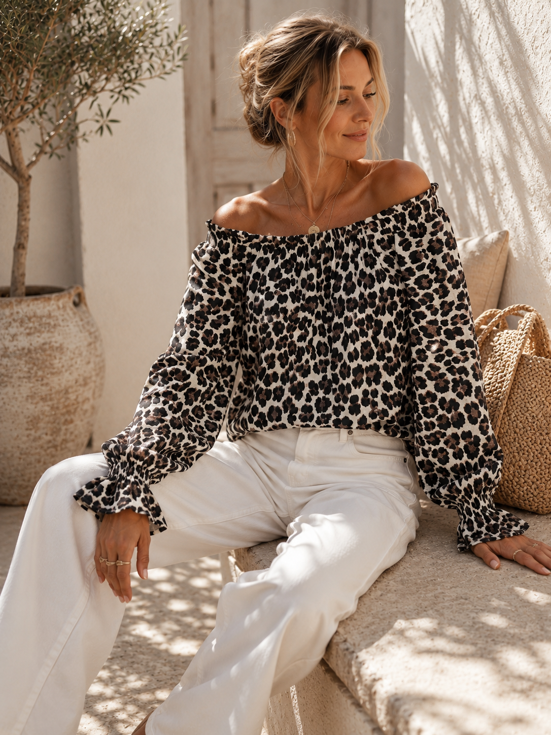 Musselin-Bluse Kamili Leo Made in Italy 34-40/42