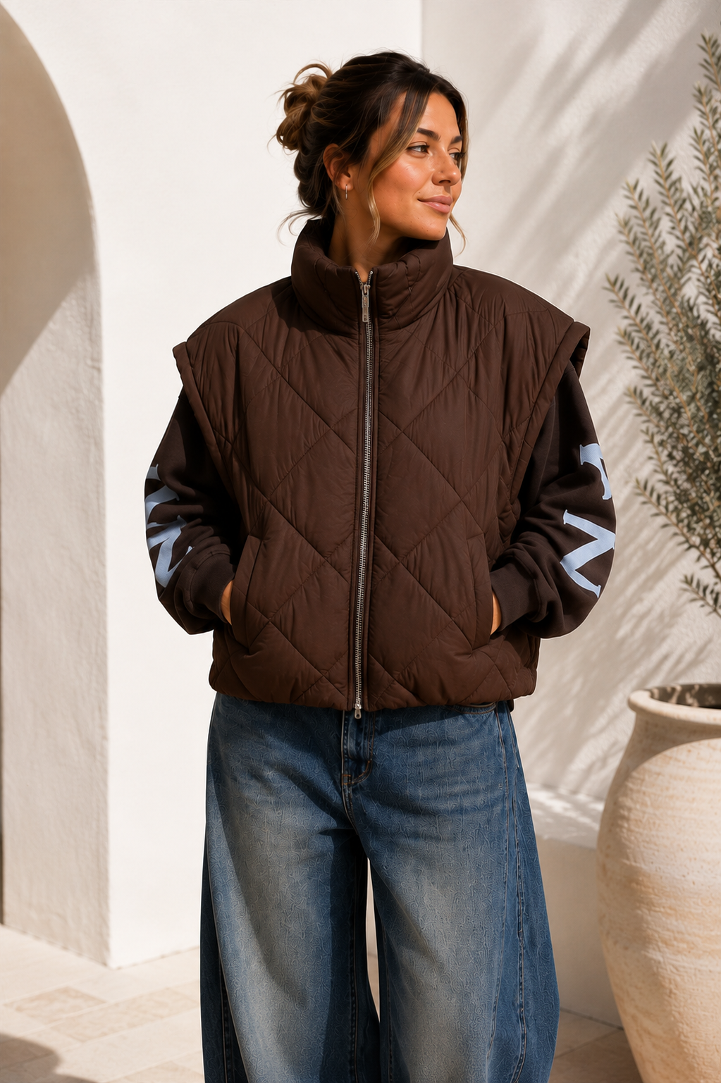 Steppjacke Svenja – Made in Italy – lässiger Spätsommer-Look Gr. 34-42