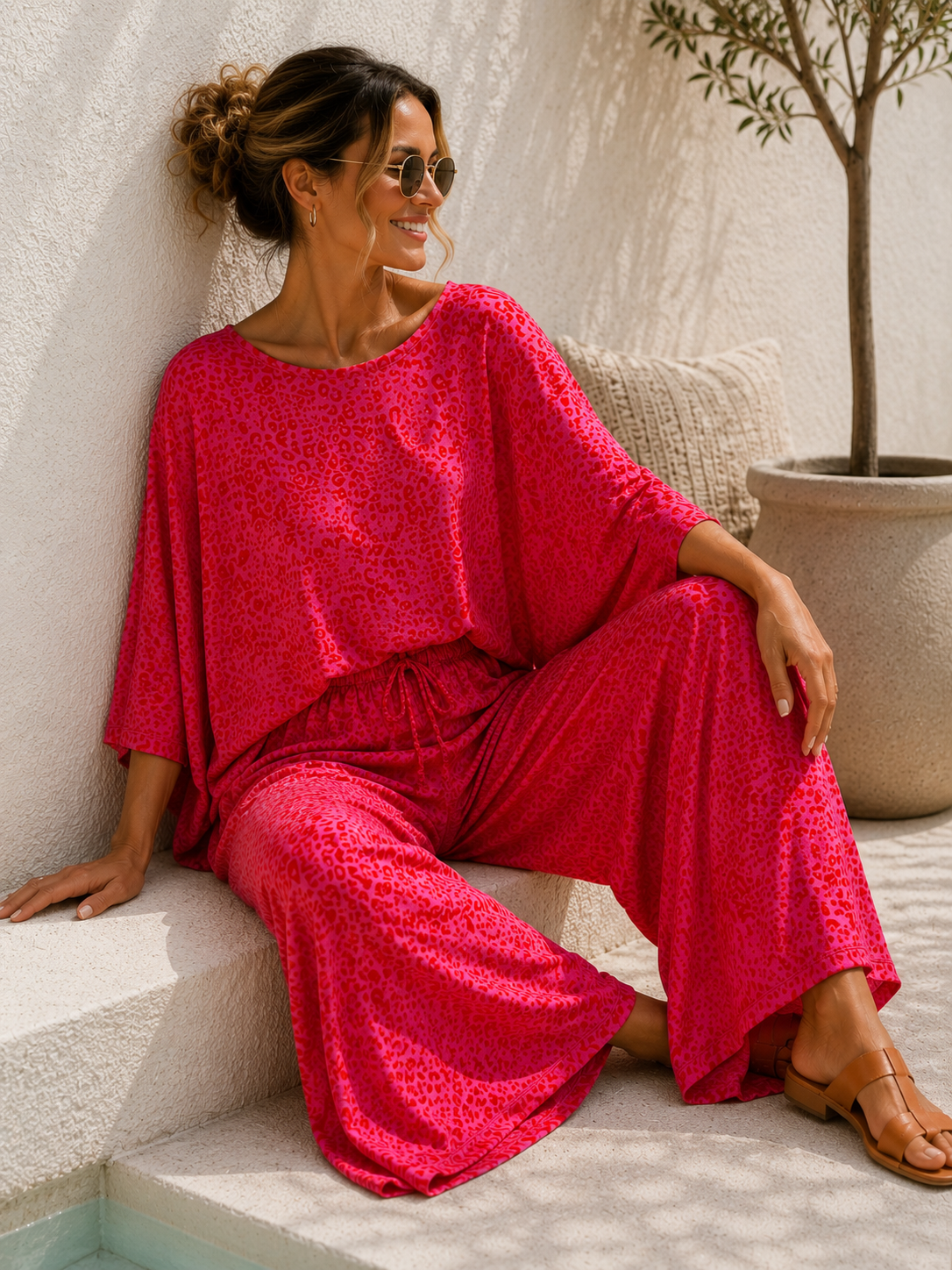 Marlene Leohose „Namibia“ ✨ Made in Italy • weich fließende Viskosehose • Größe 34–44