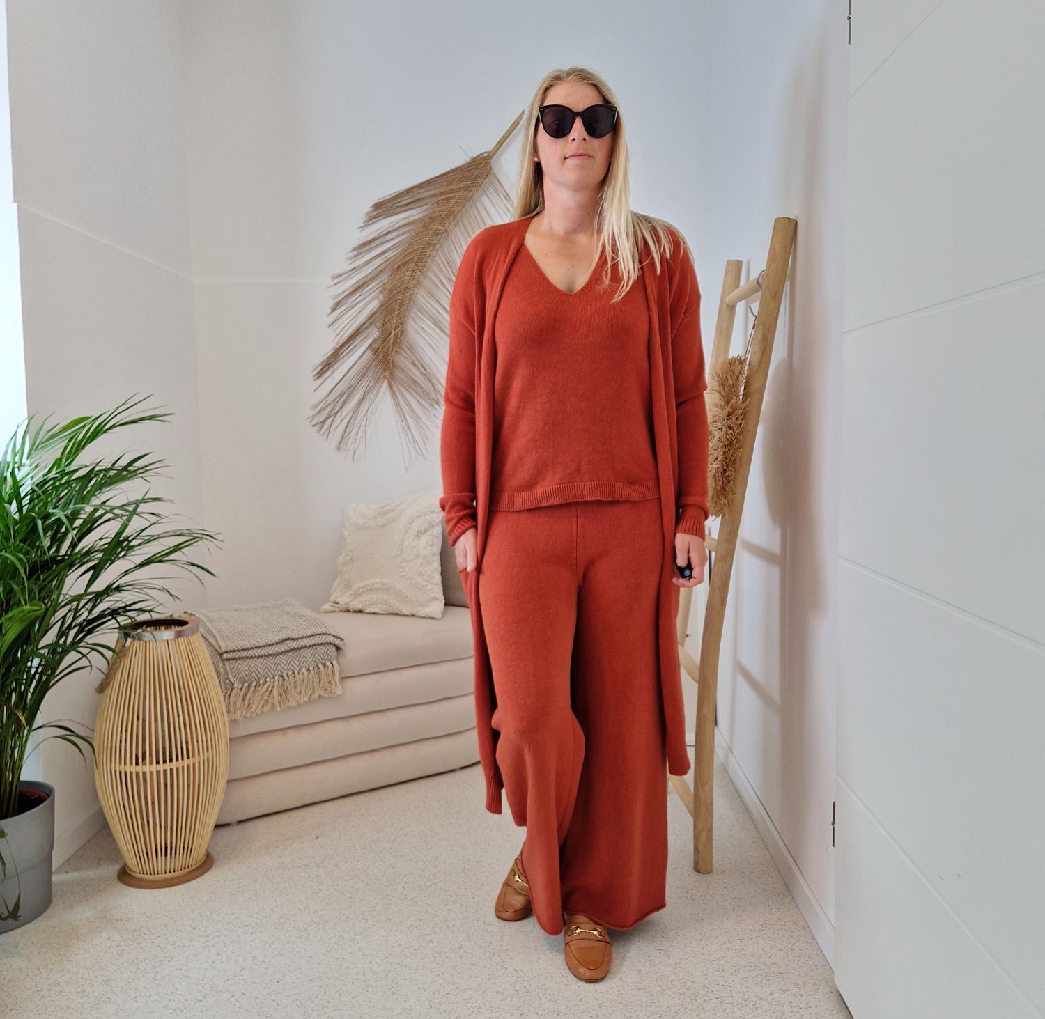 3-TEILIGES STRICK SET BEATRICE ROST 36-40 Made in Italy Hose Pullunder Mantel Cardigan 3-TEILIGES STRICK SET BEATRICE ROST 36-40 Made in Italy Hose Pullunder Mantel Cardigan