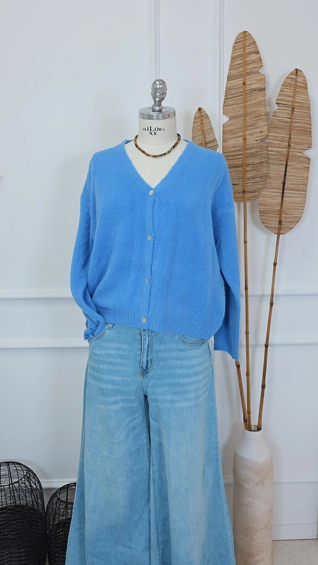 EDLER STRICK CARDIGAN OSLO Alpaka Strickjacke Made in Italy 34-42