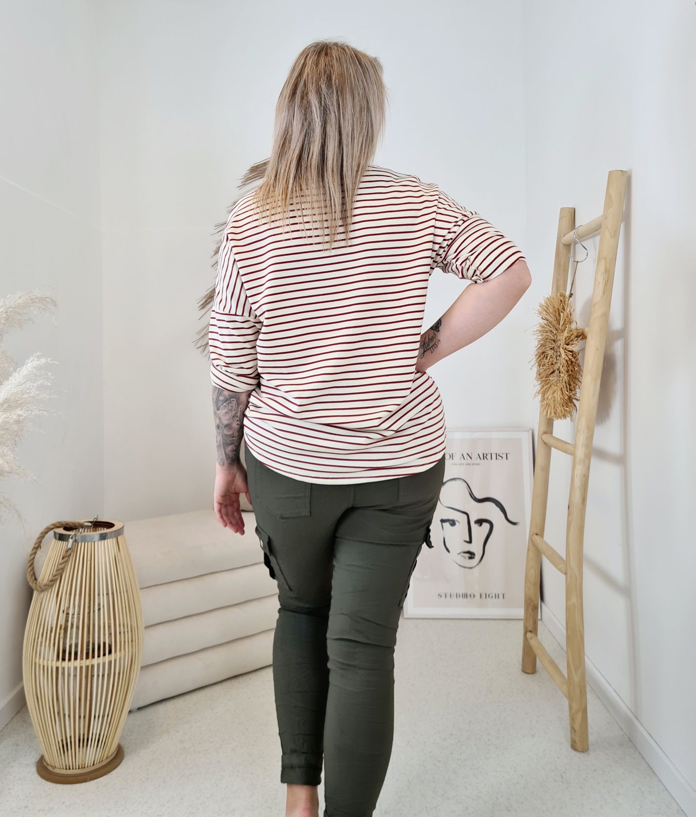 BASIC SHIRT LOS ANGELES STRIPES GLAMOUR ANTHRAZIT Streifen Longsleeve 34-42 Made in Italy Anthrazit BASIC SHIRT LOS ANGELES STRIPES GLAMOUR ANTHRAZIT Streifen Longsleeve 34-42 Made in Italy Anthrazit