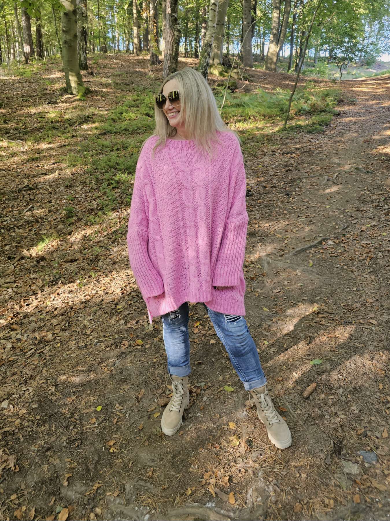 STRICKPULLOVER ZOPFMUSTER TARA Oversize Pullover Made in Italy 36 - 48/50 STRICKPULLOVER ZOPFMUSTER TARA Oversize Pullover Made in Italy 36 - 48/50