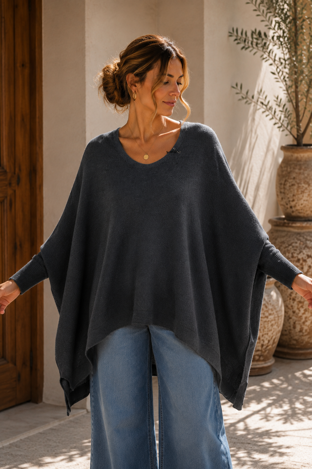 OVERSIZE KNIT SWEATER SIGRID Made in Italy 34-44/46 Strick Pullover