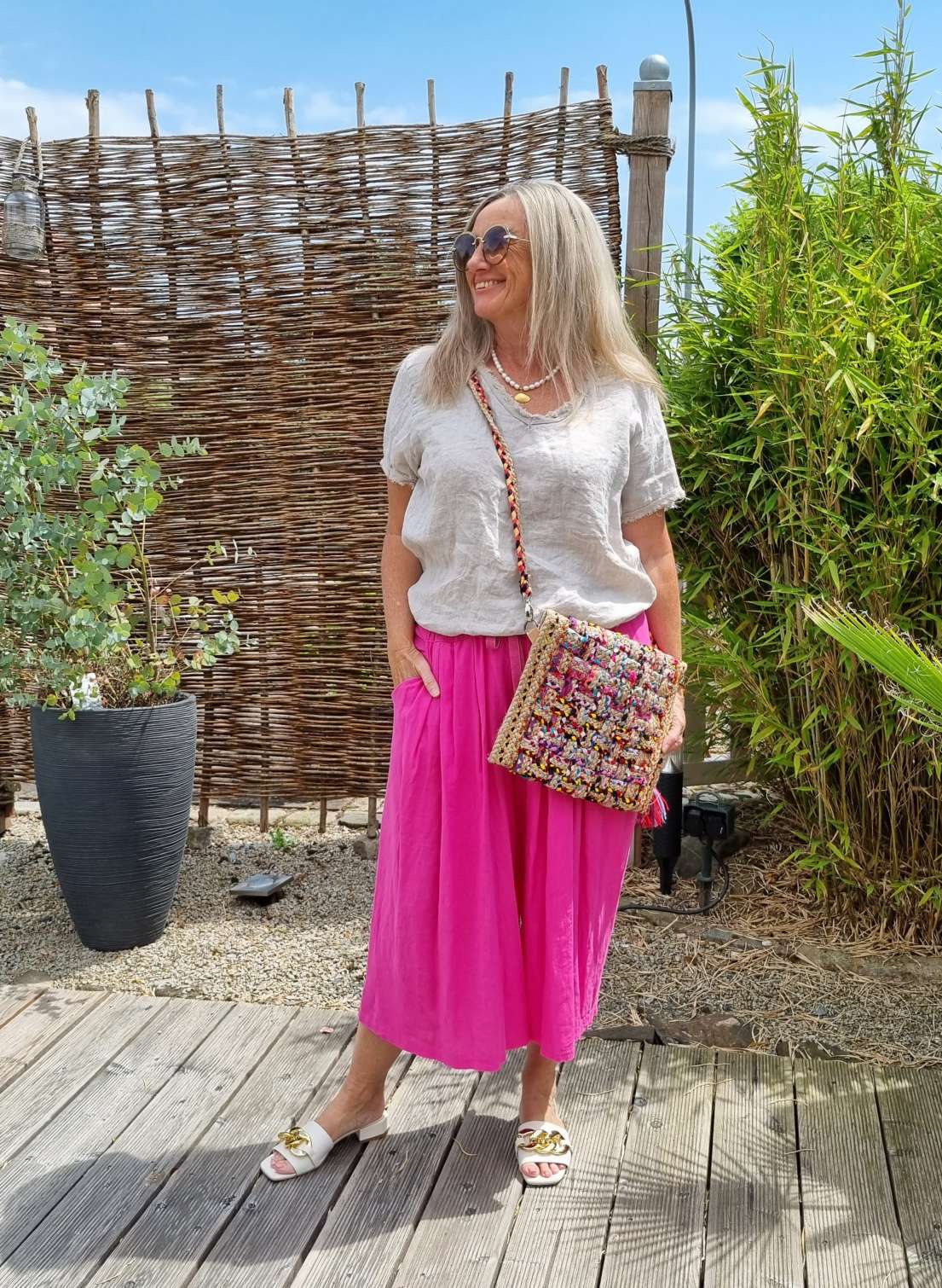 LINEN JOGPANT LISA PINK 34-40 CULOTTE Made in Italy Leinen Hose PANT Sommerhose Hosenrock LINEN JOGPANT LISA PINK 34-40 CULOTTE Made in Italy Leinen Hose PANT Sommerhose Hosenrock