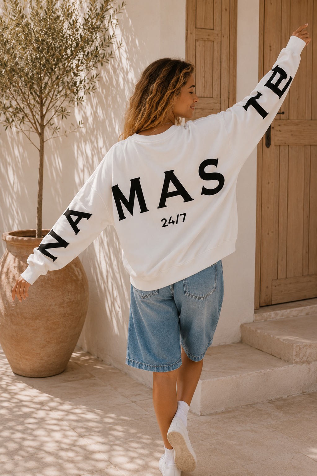 Sweatshirt „Namaste 24/7 Uni“ – Made in Italy | One Size bis ca. Gr. 42
