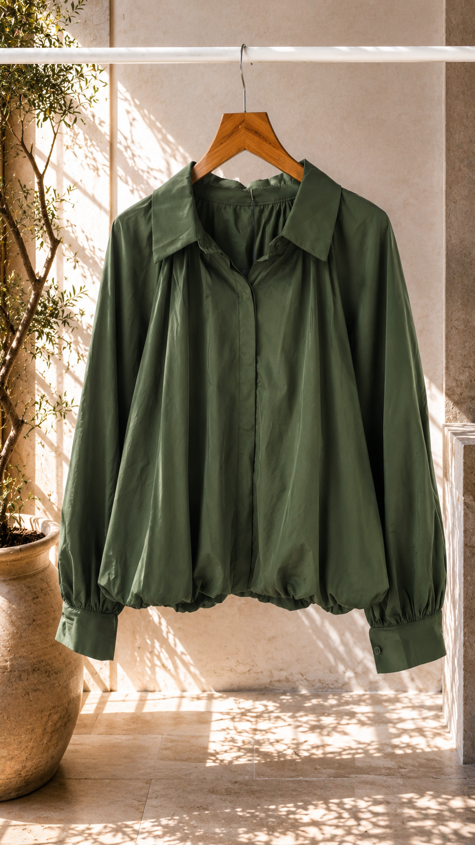 Ballonbluse „Vittoria“ – Made in Italy 🇮🇹  34-42 Basic Bluse