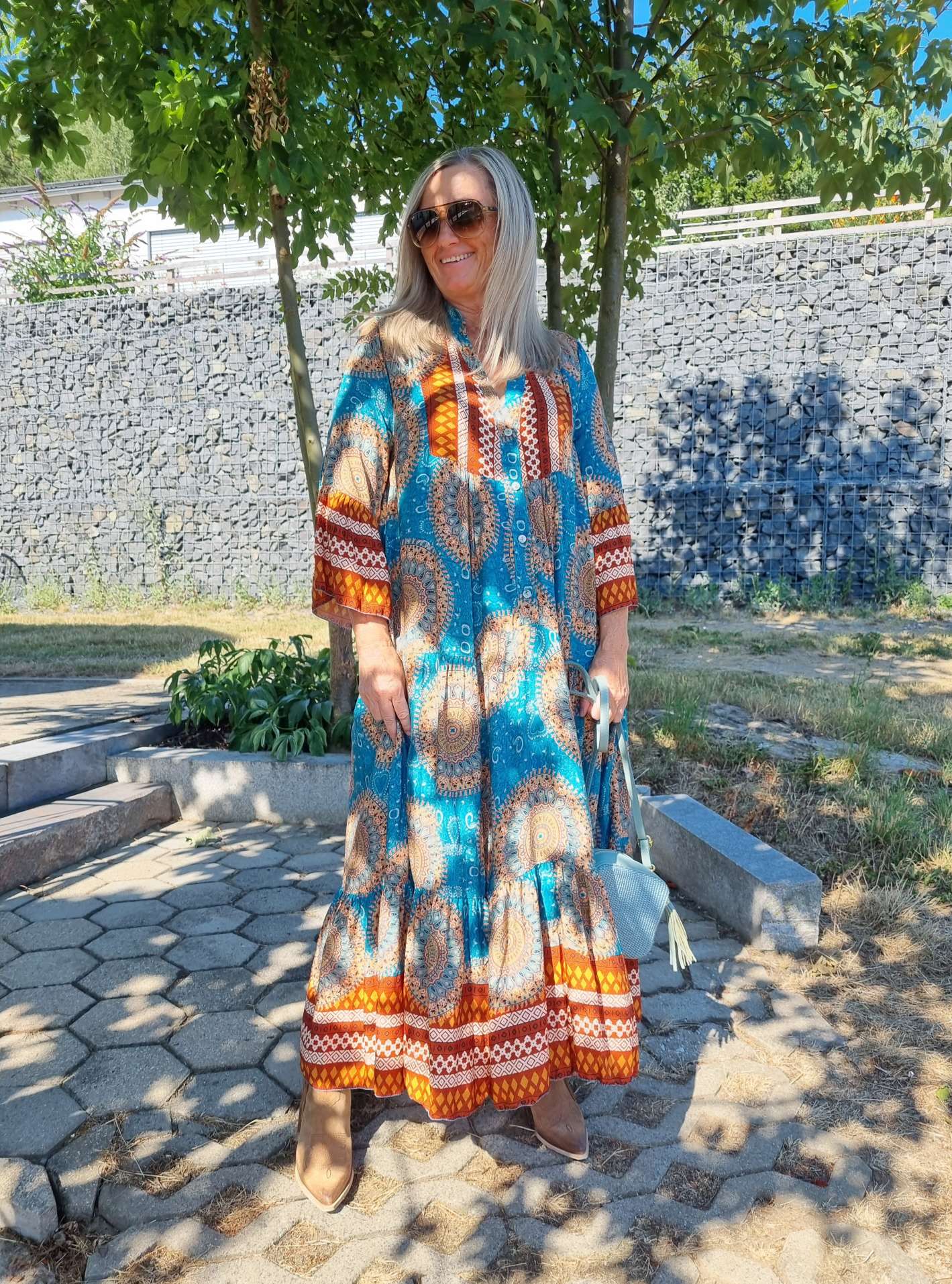 MAXI TUNIKA DRESS MICAELA TÜRKIS 34-42 Made in Italy langes Kleid Hängerchen Tunikakleid MAXI TUNIKA DRESS MICAELA TÜRKIS 34-42 Made in Italy langes Kleid Hängerchen Tunikakleid