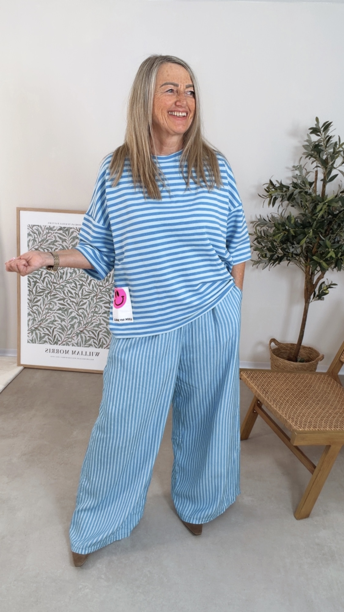 💖✨ T-Shirt Sweater Stripes Almendra Made in Italy 34-42/44