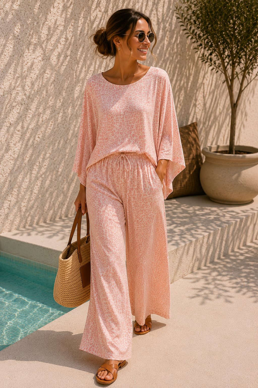 Marlene Leohose „Namibia“ ✨ Made in Italy • weich fließende Viskosehose • Größe 34–44