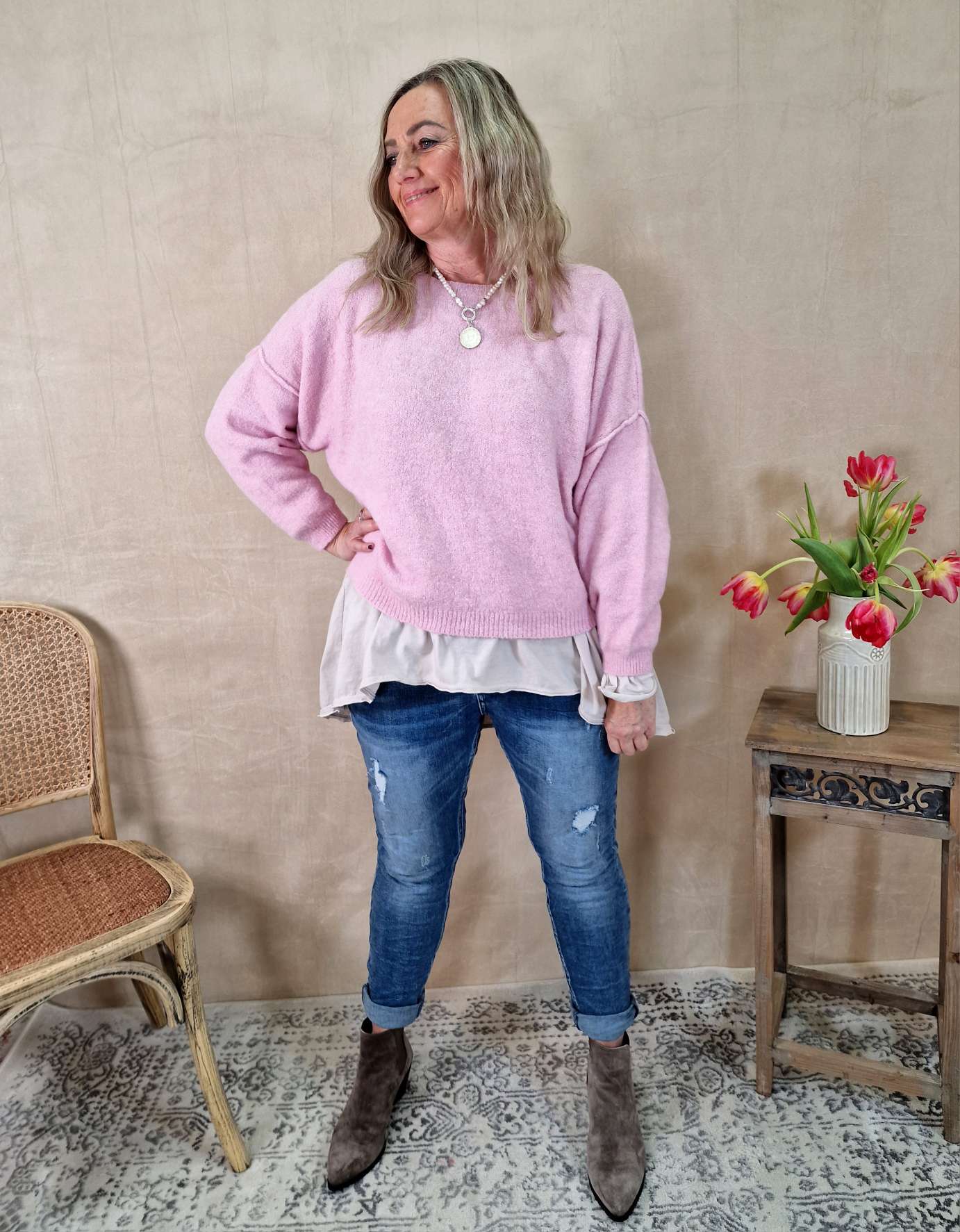 KNIT SWEATER LORENA ROSA Made in Italy 34-42 Strick Pullover KNIT SWEATER LORENA ROSA Made in Italy 34-42 Strick Pullover