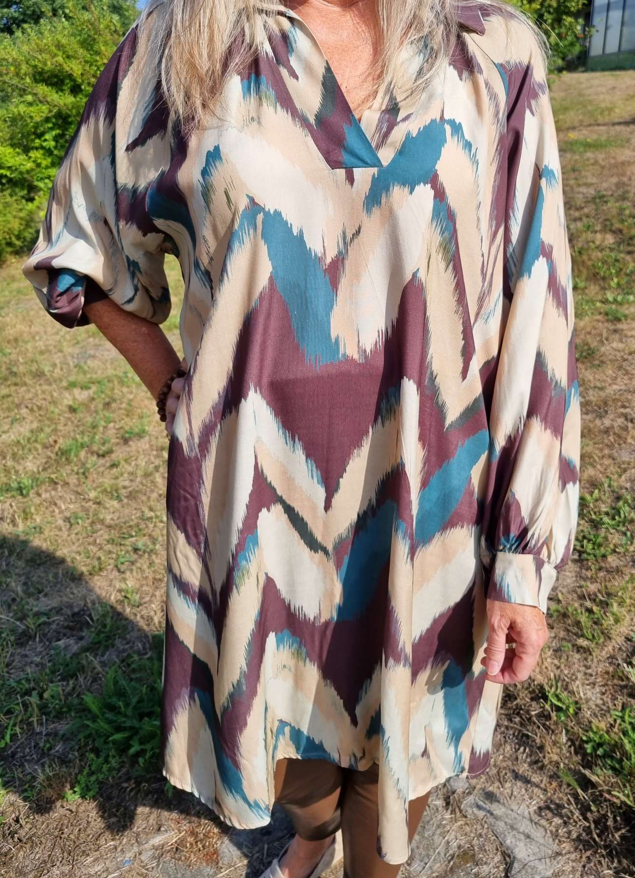 BLUSEN KLEID JUANA PETROL Dress Longbluse Made in Italy verschiedene Größen BLUSEN KLEID JUANA PETROL Dress Longbluse Made in Italy verschiedene Größen