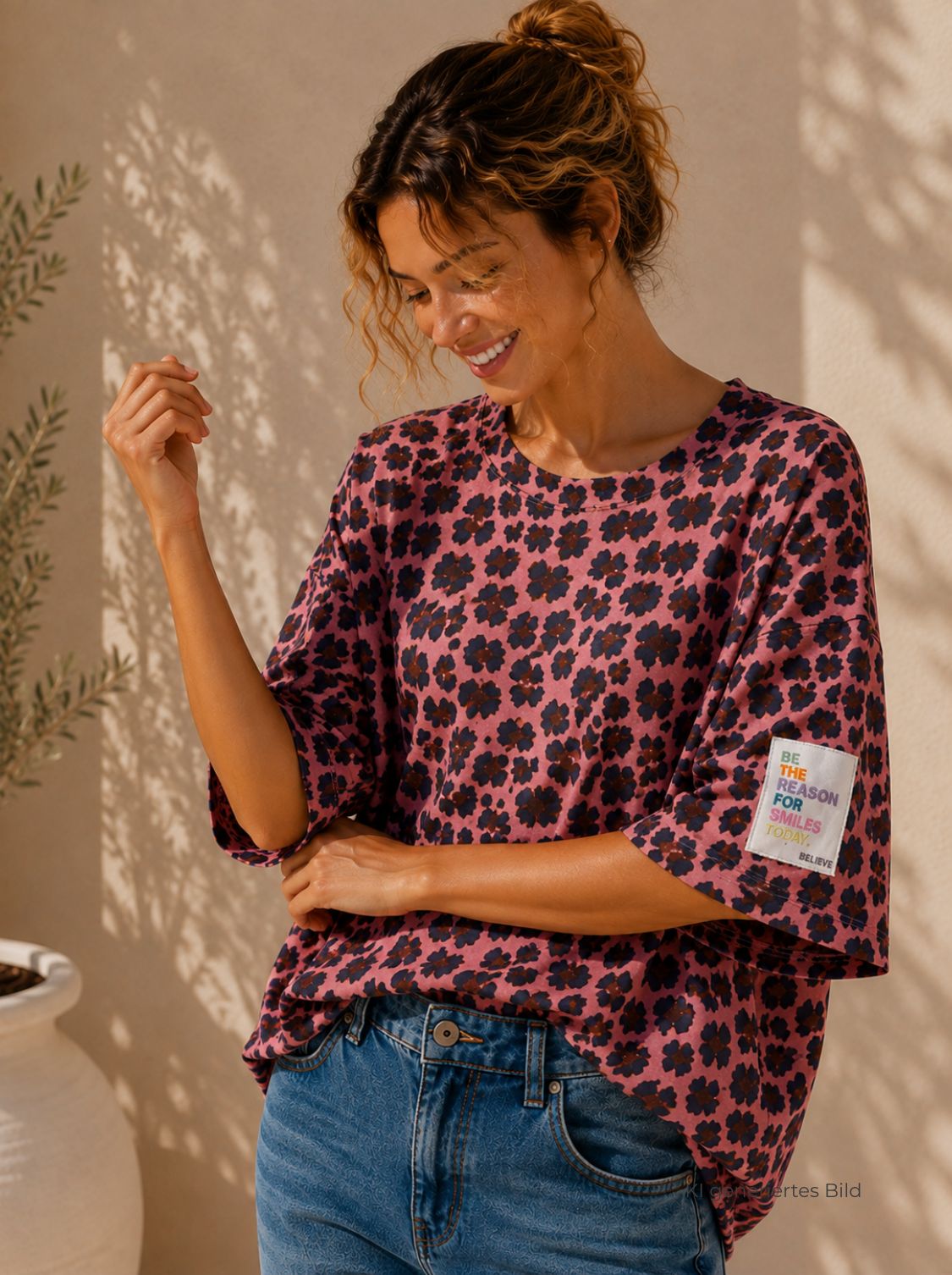 Buttersoft-Shirt „CLARA“ Made in Italy passt bis Gr. 44 Leo