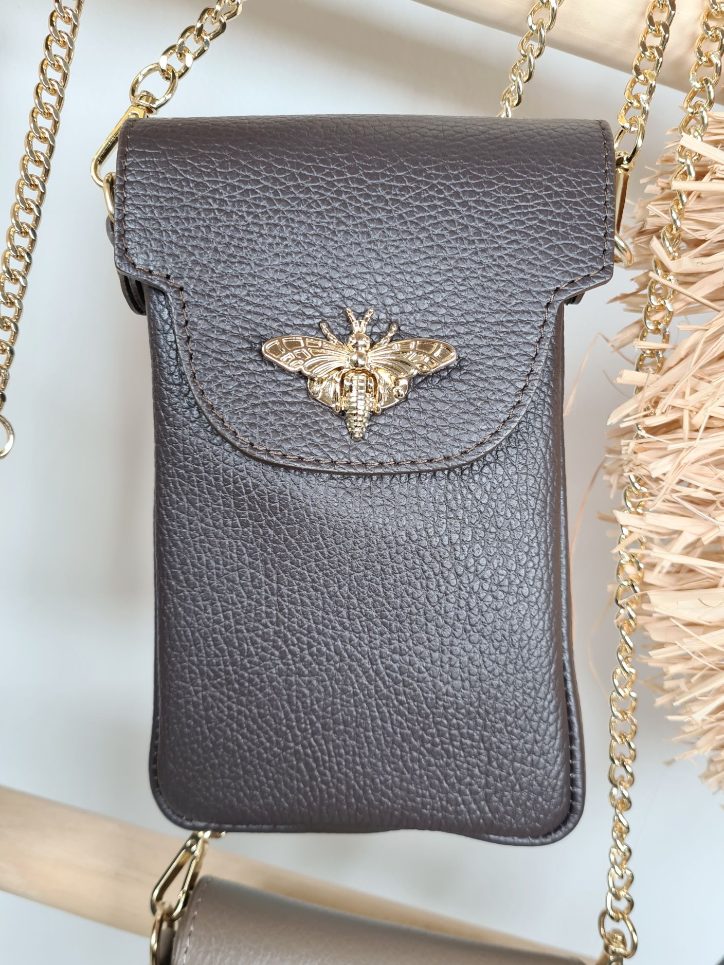 HANDYTASCHE BIENE MIDI Ledertasche Umhängetasche Made in Italy echt Leder Tasche versch. Farben HANDYTASCHE BIENE MIDI Ledertasche Umhängetasche Made in Italy echt Leder Tasche versch. Farben