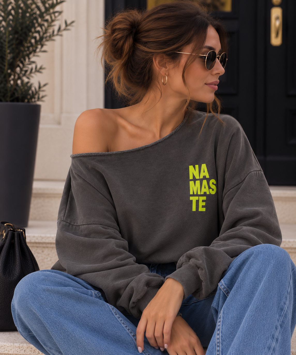Oversize Sweatshirt im Used-Look I P0060 I 34-42/44