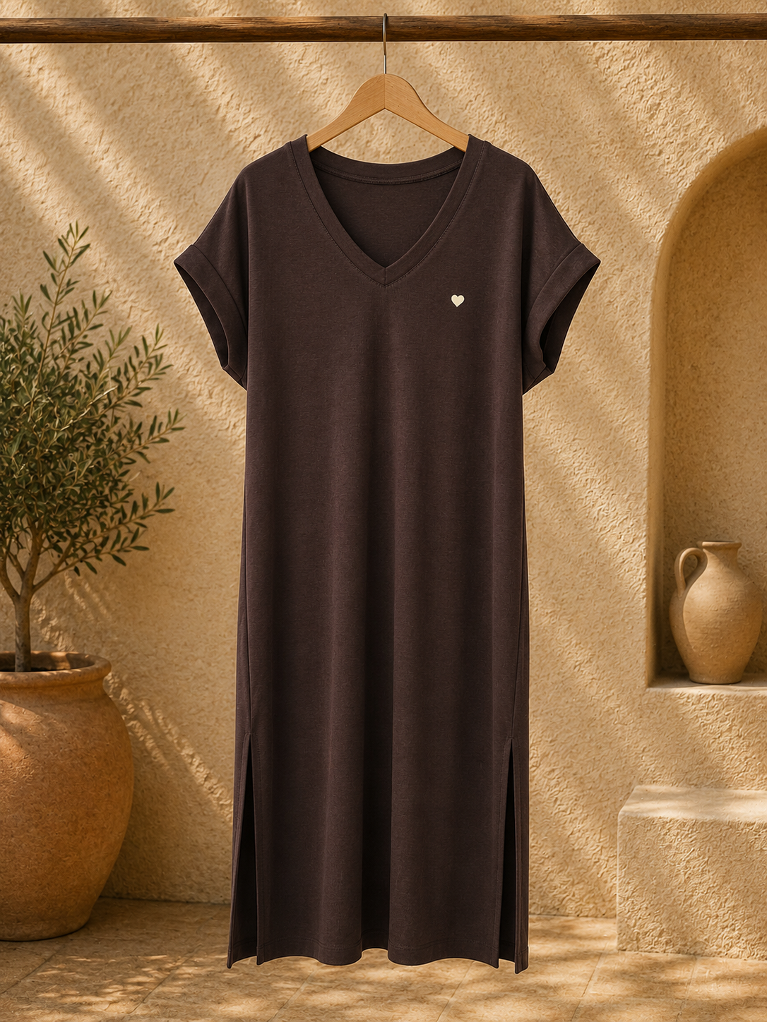 Sweatshirt-Kleid Taliya Mini Herz Made in Italy 34-42/44