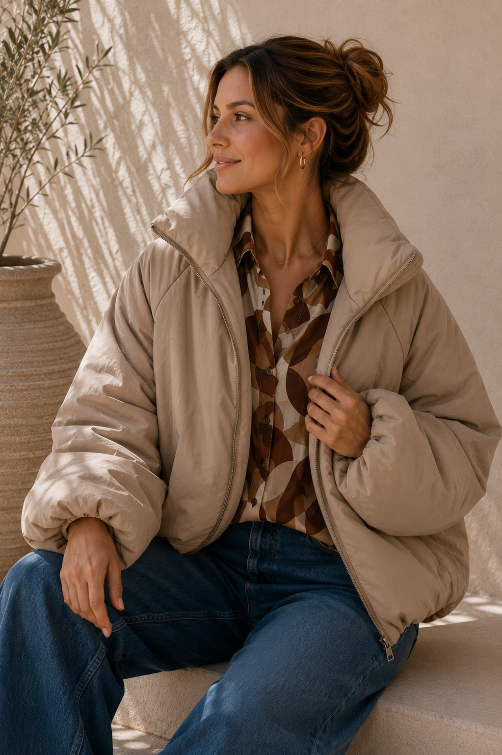 Jacke Puffy Monika – lässiger Allrounder für die Übergangszeit Made in Italy 34-40/42