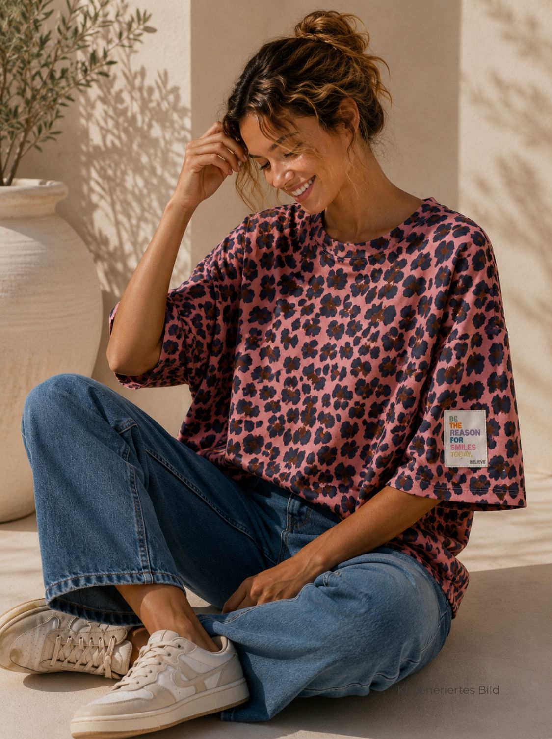 Buttersoft-Shirt „CLARA“ Made in Italy passt bis Gr. 44 Leo